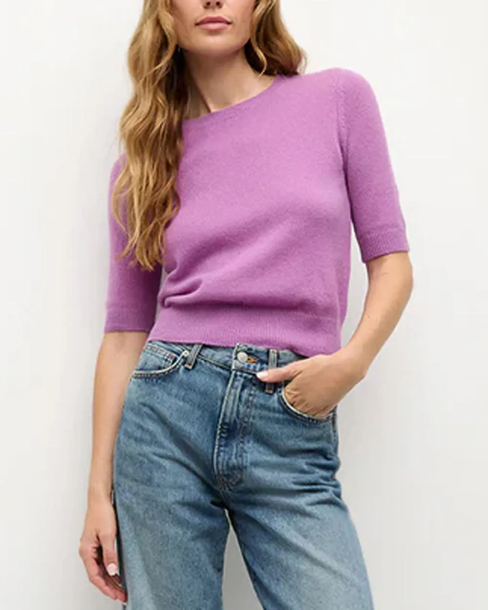 Orchid Dusk Cashmere Shana Sweater