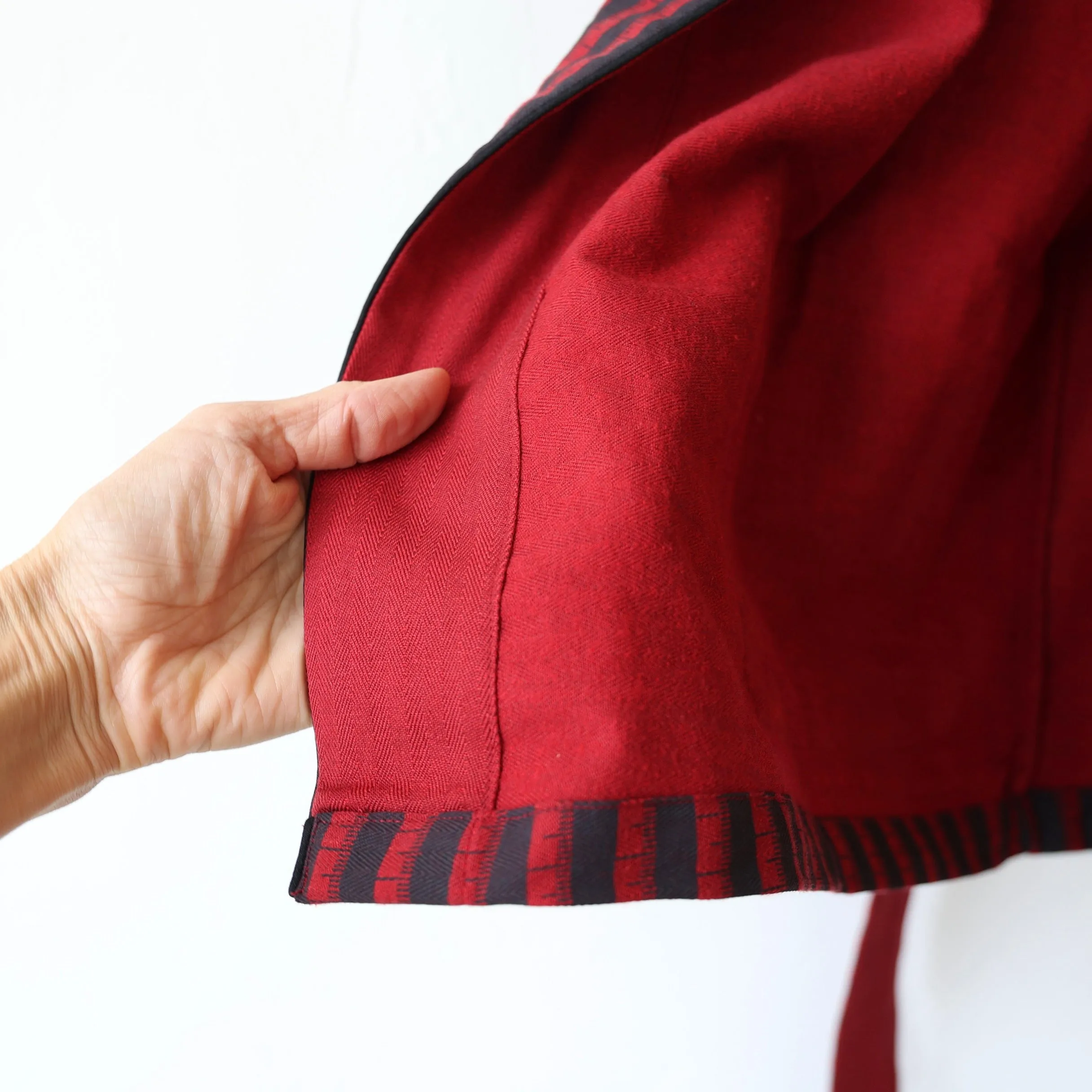 P. Le Moult Smoking Jacket - Red/Black Stripes