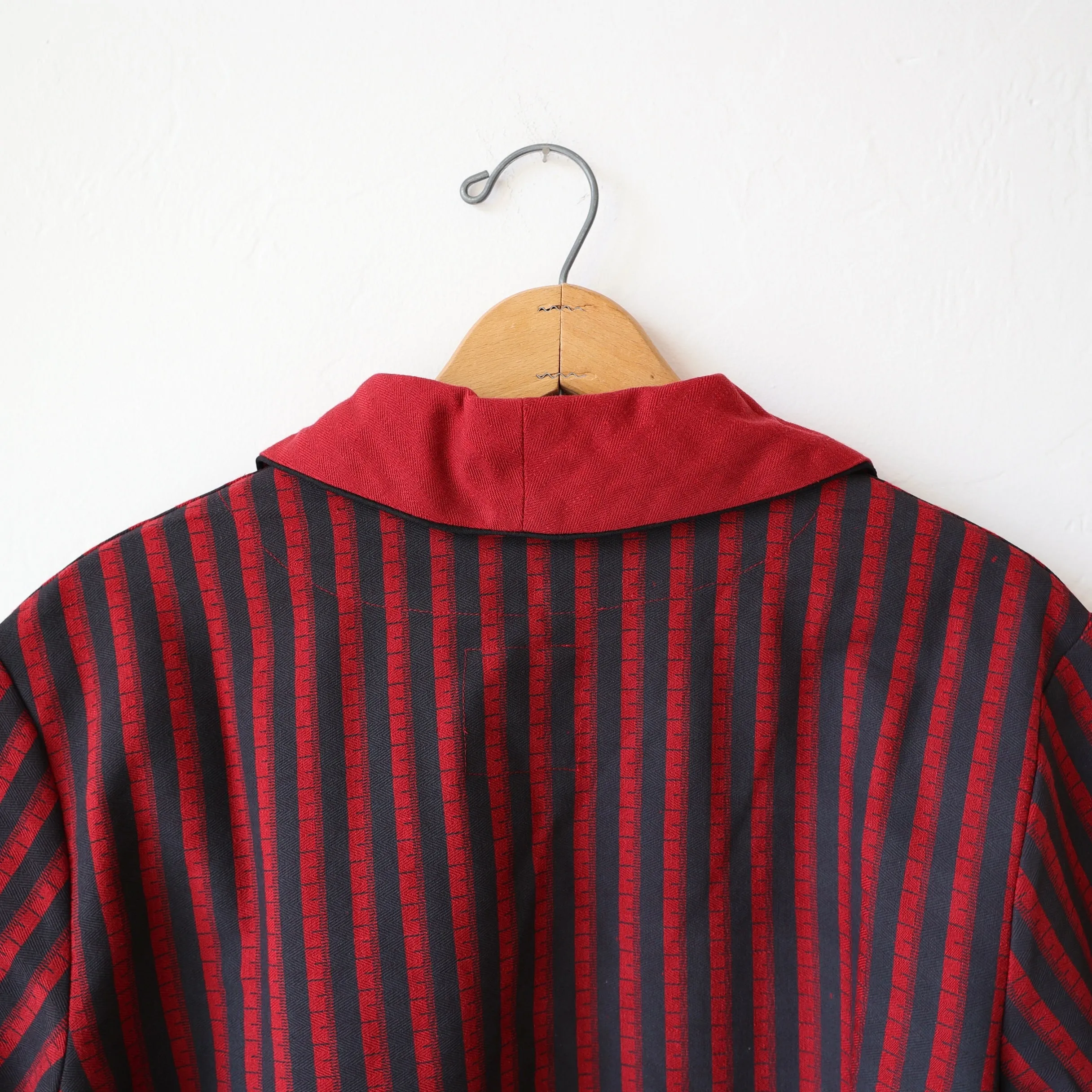 P. Le Moult Smoking Jacket - Red/Black Stripes