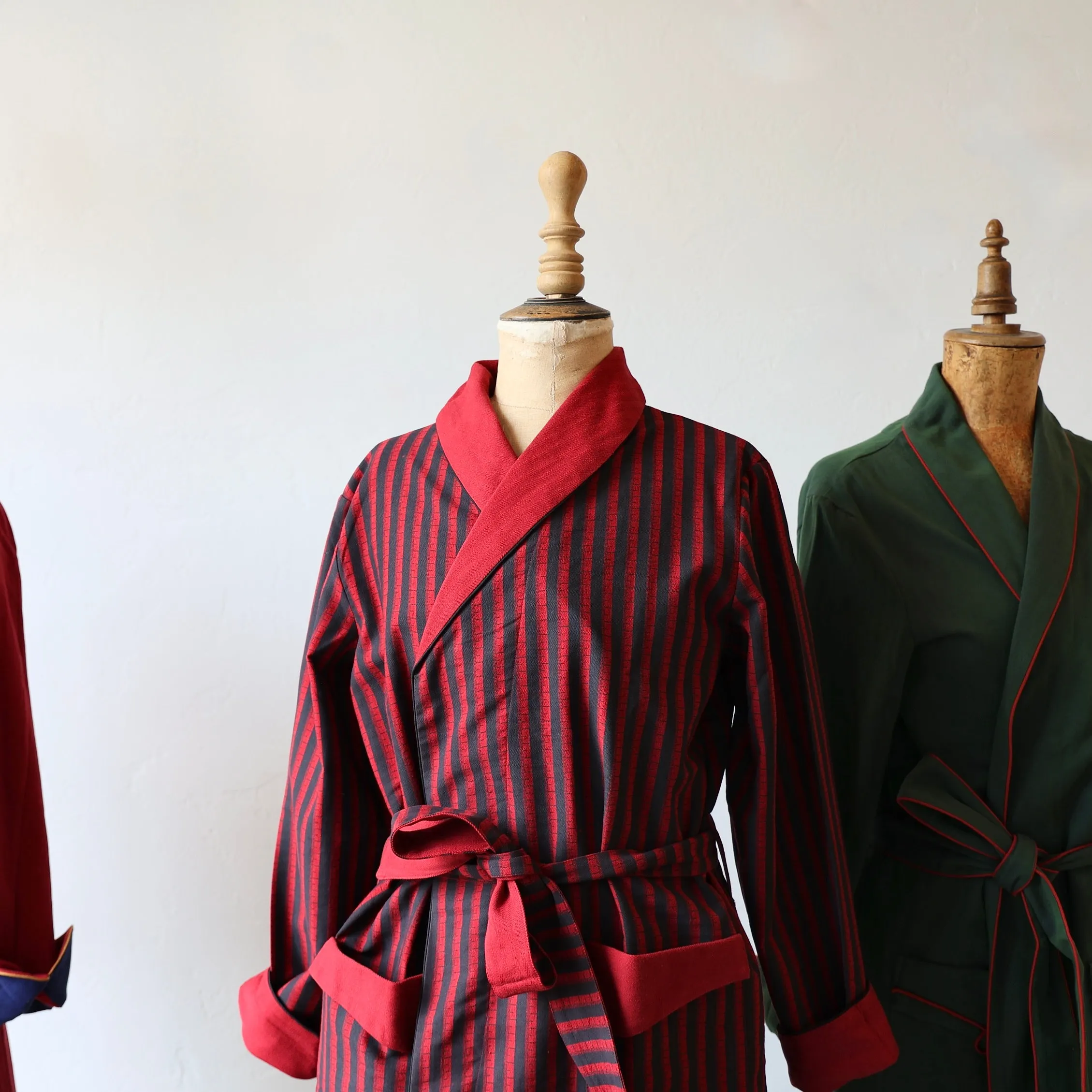 P. Le Moult Smoking Jacket - Red/Black Stripes