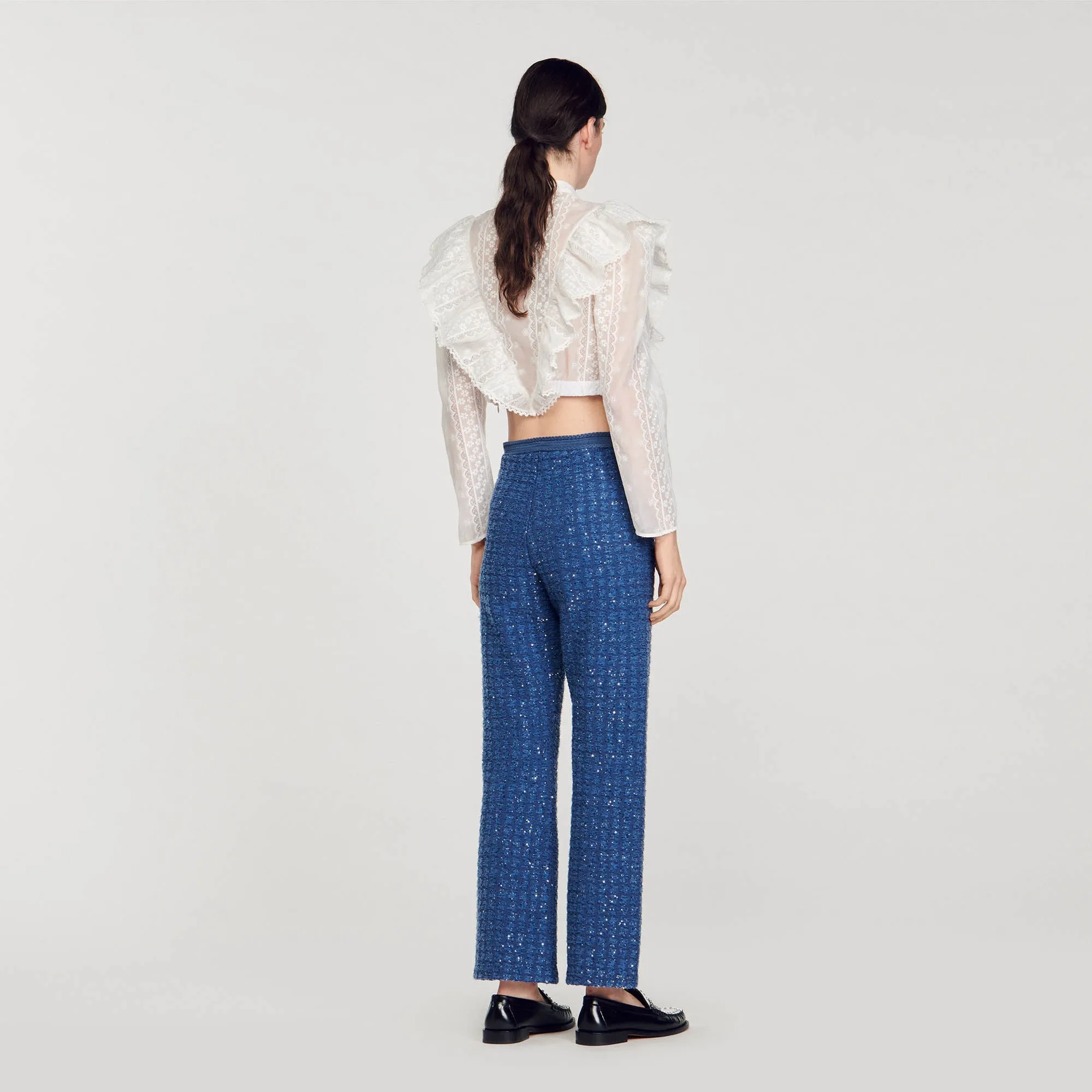 Palmira Tweed Trousers in blue