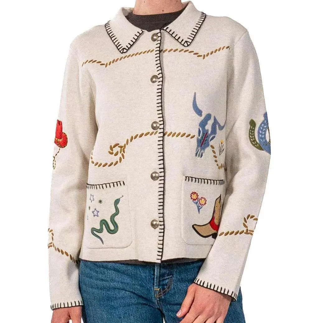 Pendleton Souvenir Cardigan Oatmeal Multi