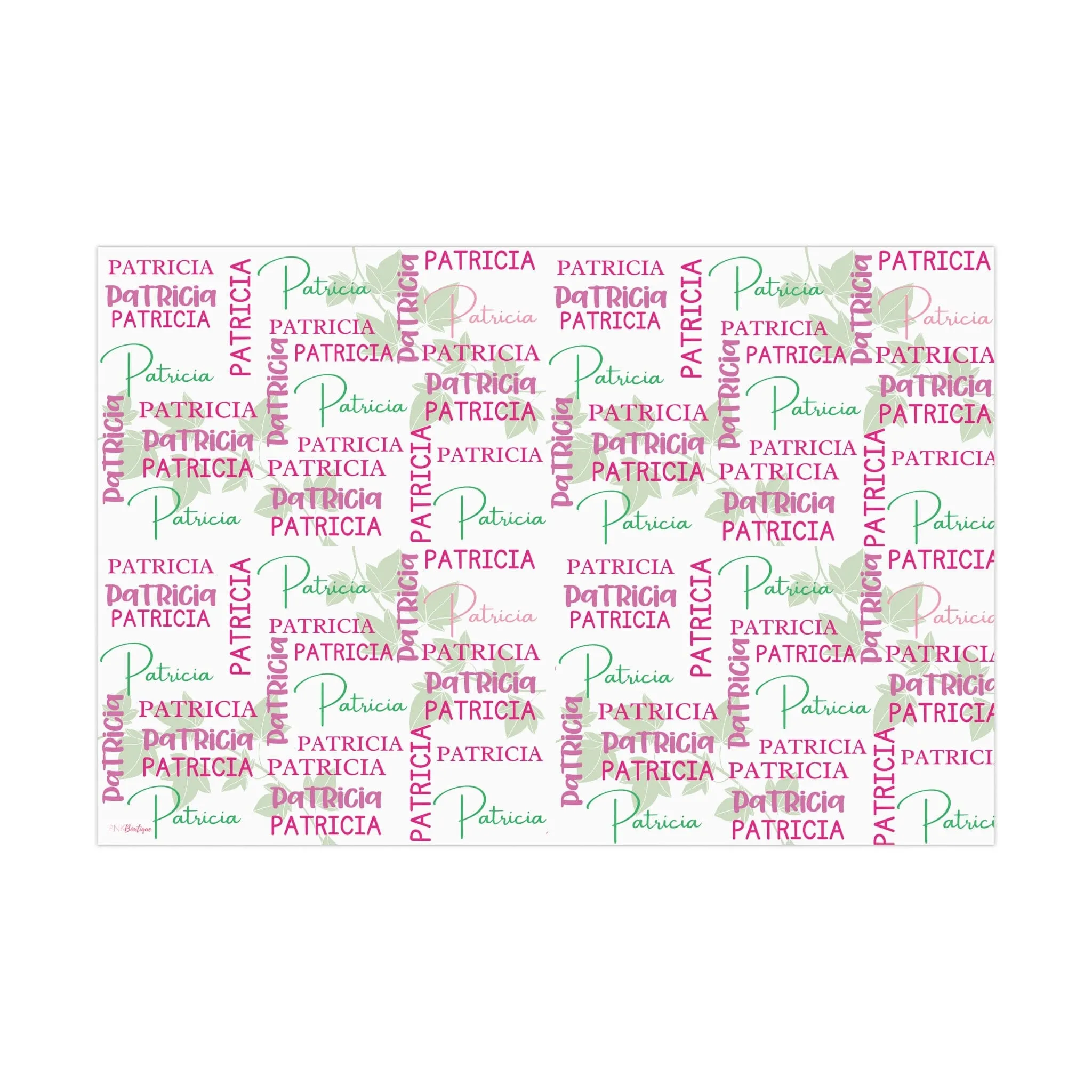 Personalized Pink & Green Wrapping Papers