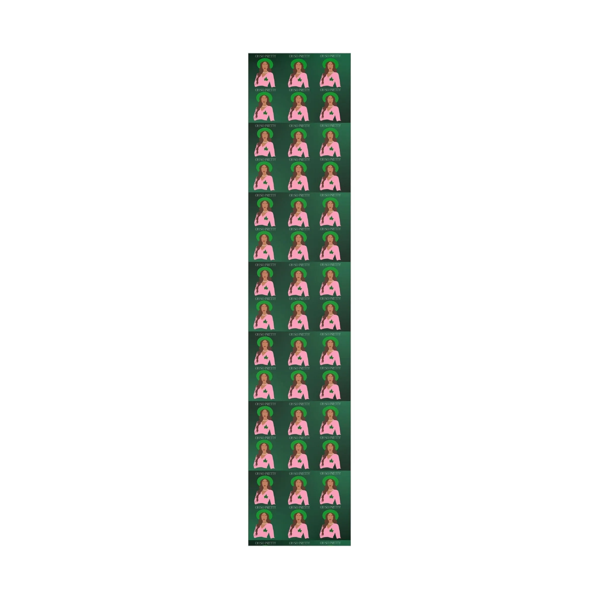 Pink and Green Affair Olivia Personalized Wrapping Paper