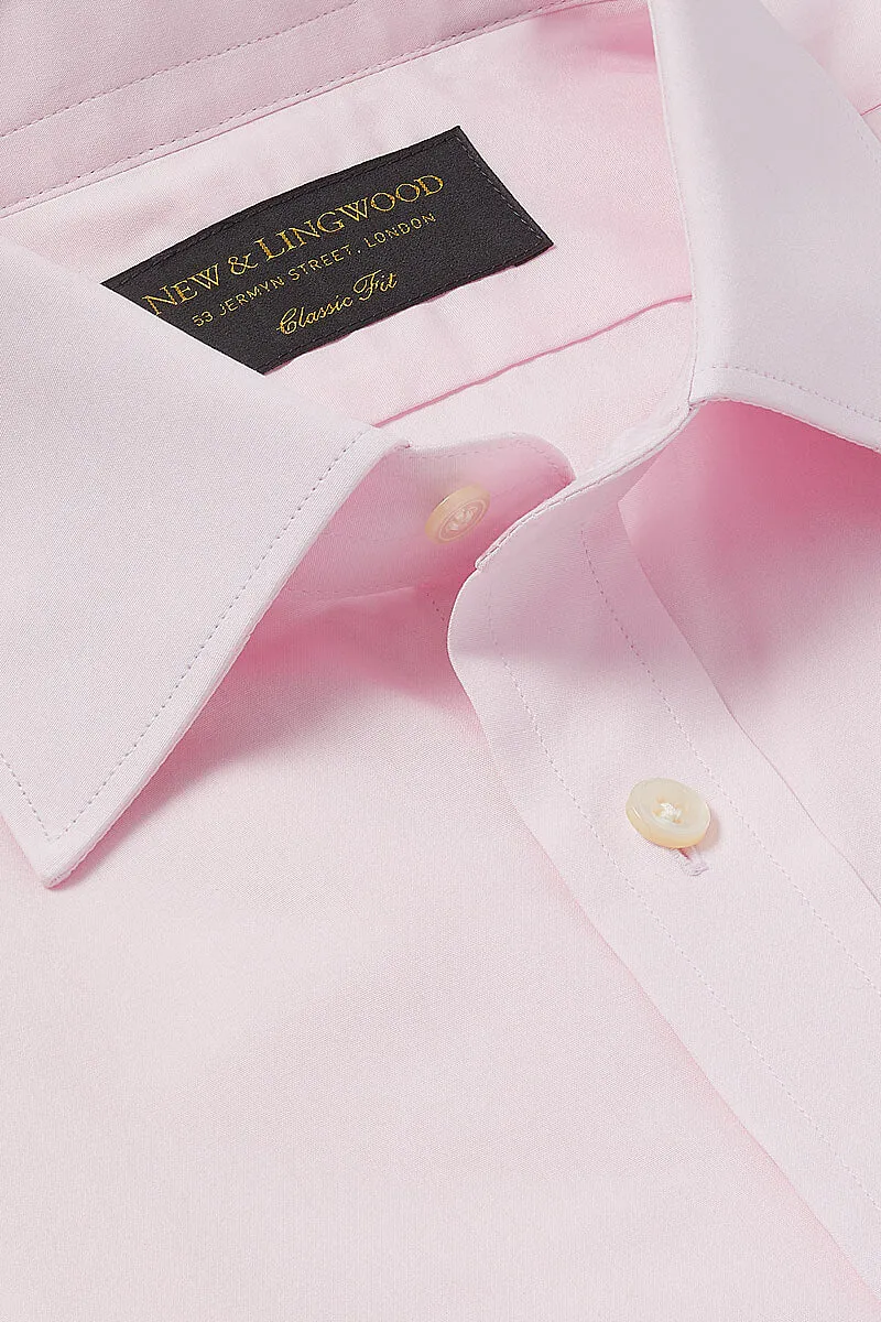 Pink Poplin St James's Collar Classic Fit Double Cuff Shirt