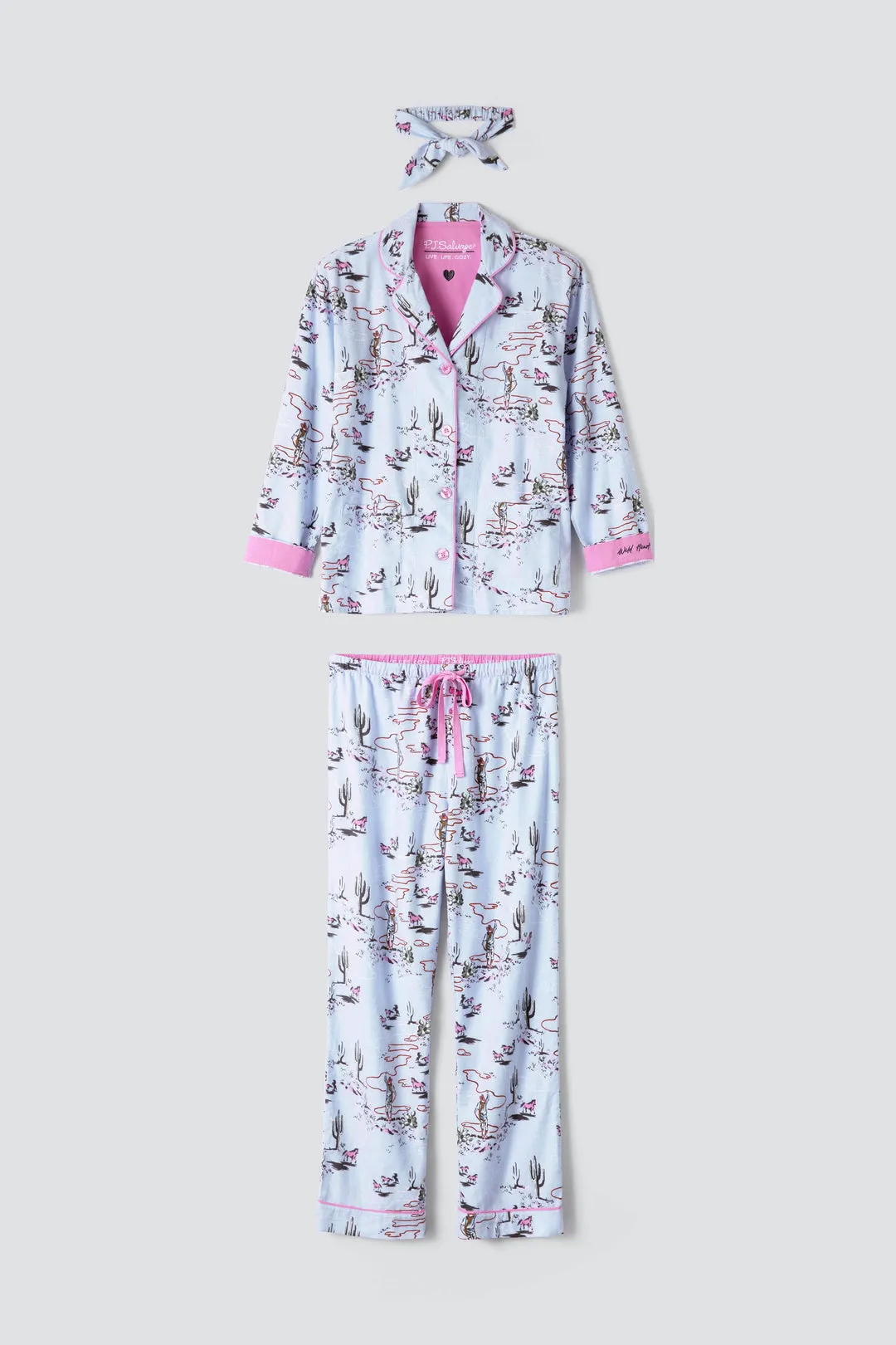 PJ Salvage - Cozy Flannel PJ Set- RPFLPJ-F24- WLNEN/BLWH