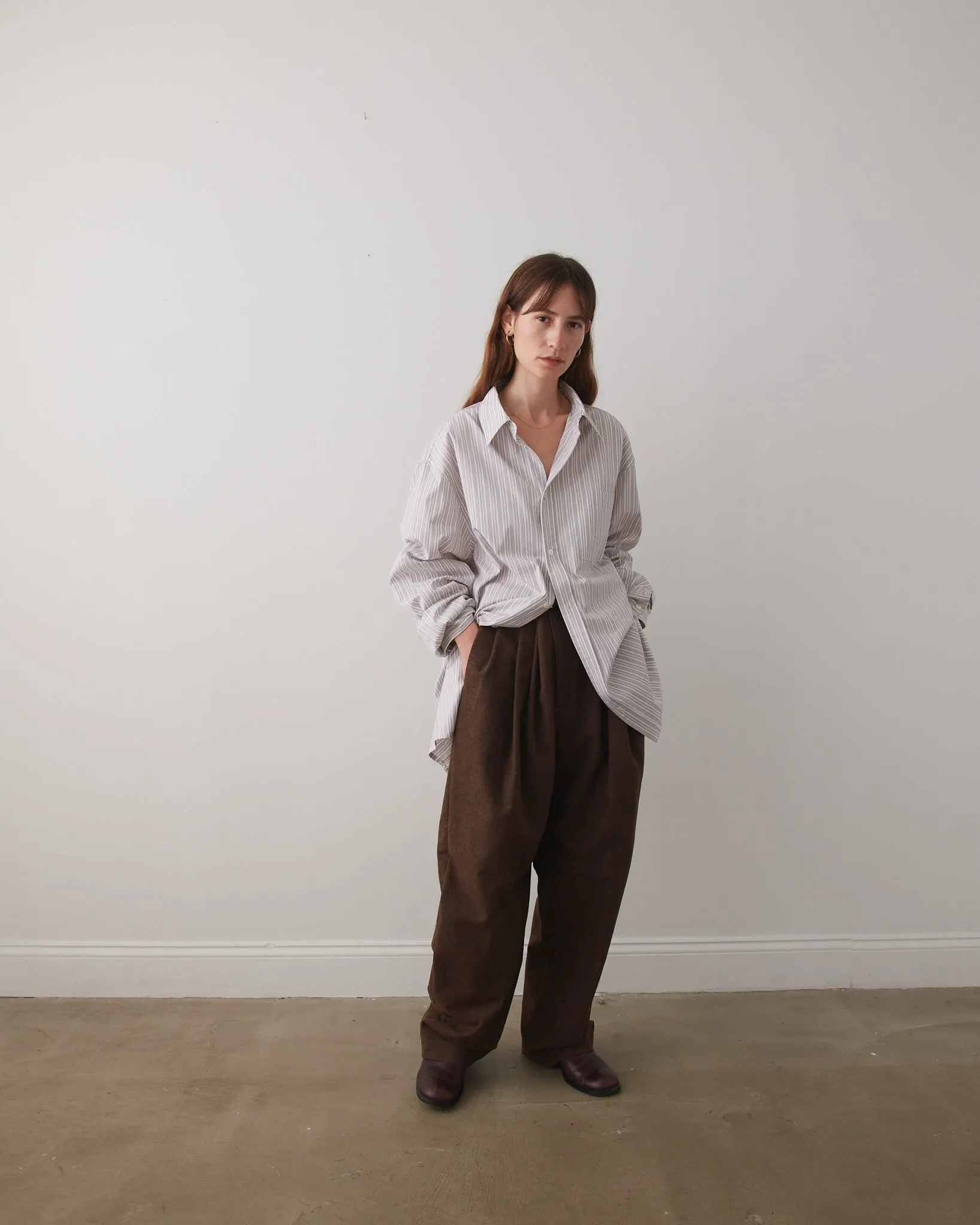 Pleated Pants, Cotton Flannel