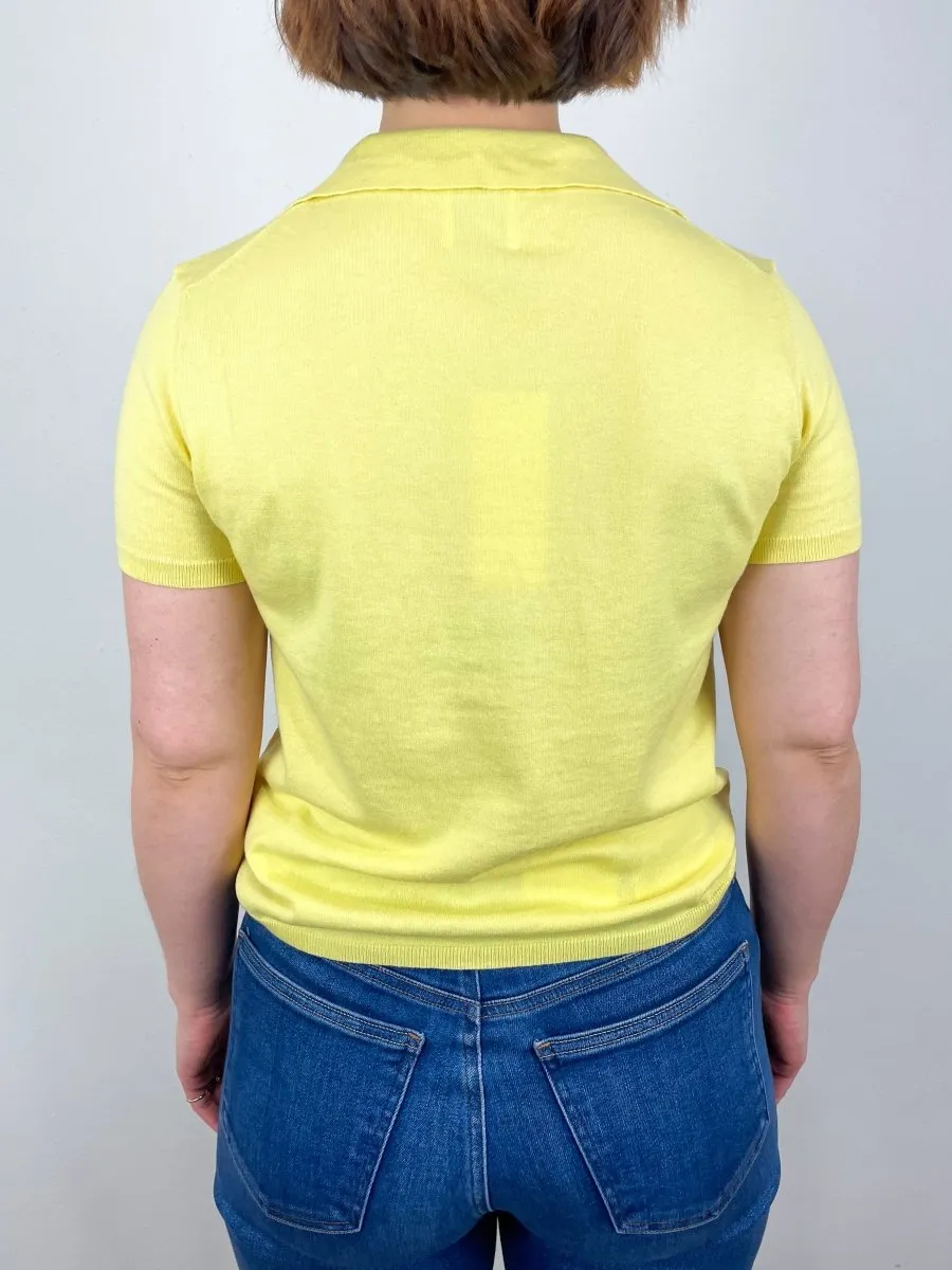 Polo Neck Sweater in Vanilla Cloud