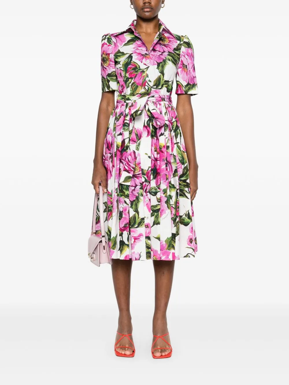 Printed midi skirt