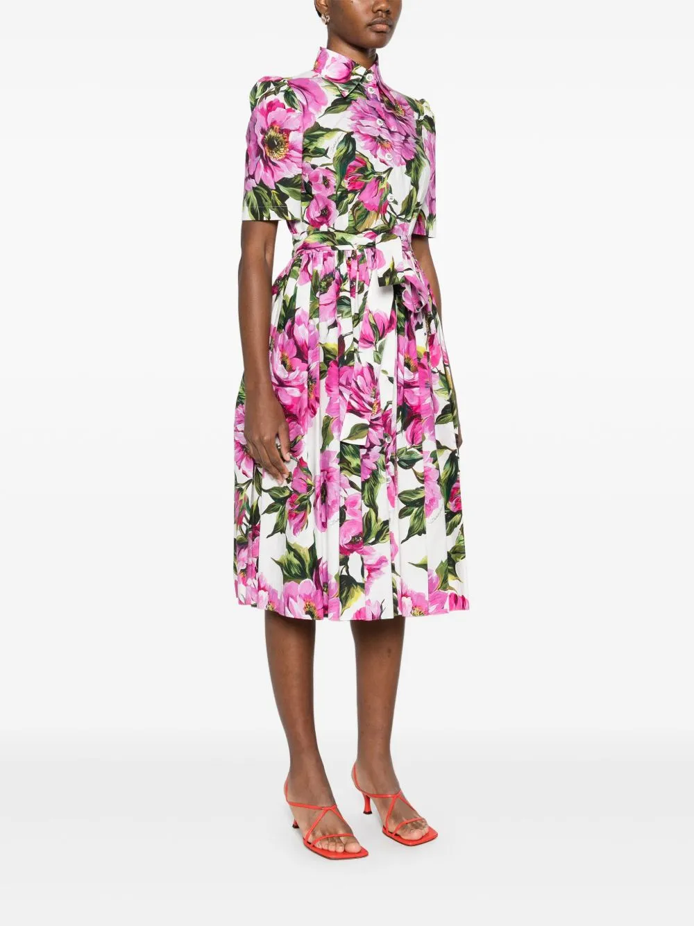 Printed midi skirt