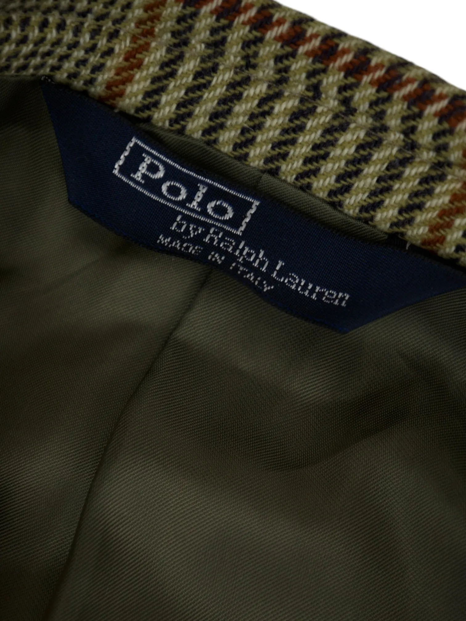 Ralph Lauren Light Brown & Burnt Orange Glenplaid Harris Tweed Jacket