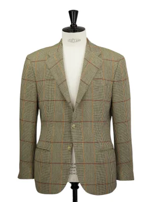 Ralph Lauren Light Brown & Burnt Orange Glenplaid Harris Tweed Jacket