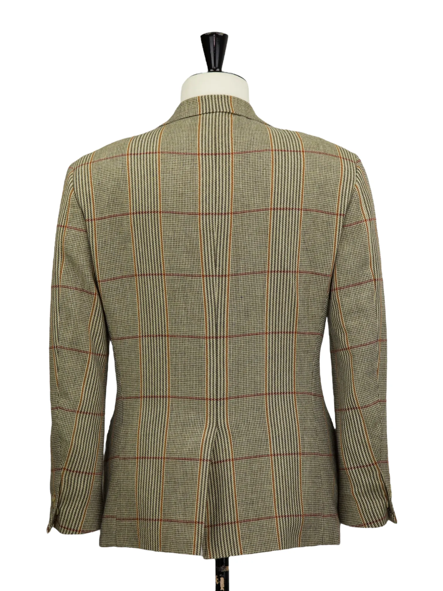 Ralph Lauren Light Brown & Burnt Orange Glenplaid Harris Tweed Jacket