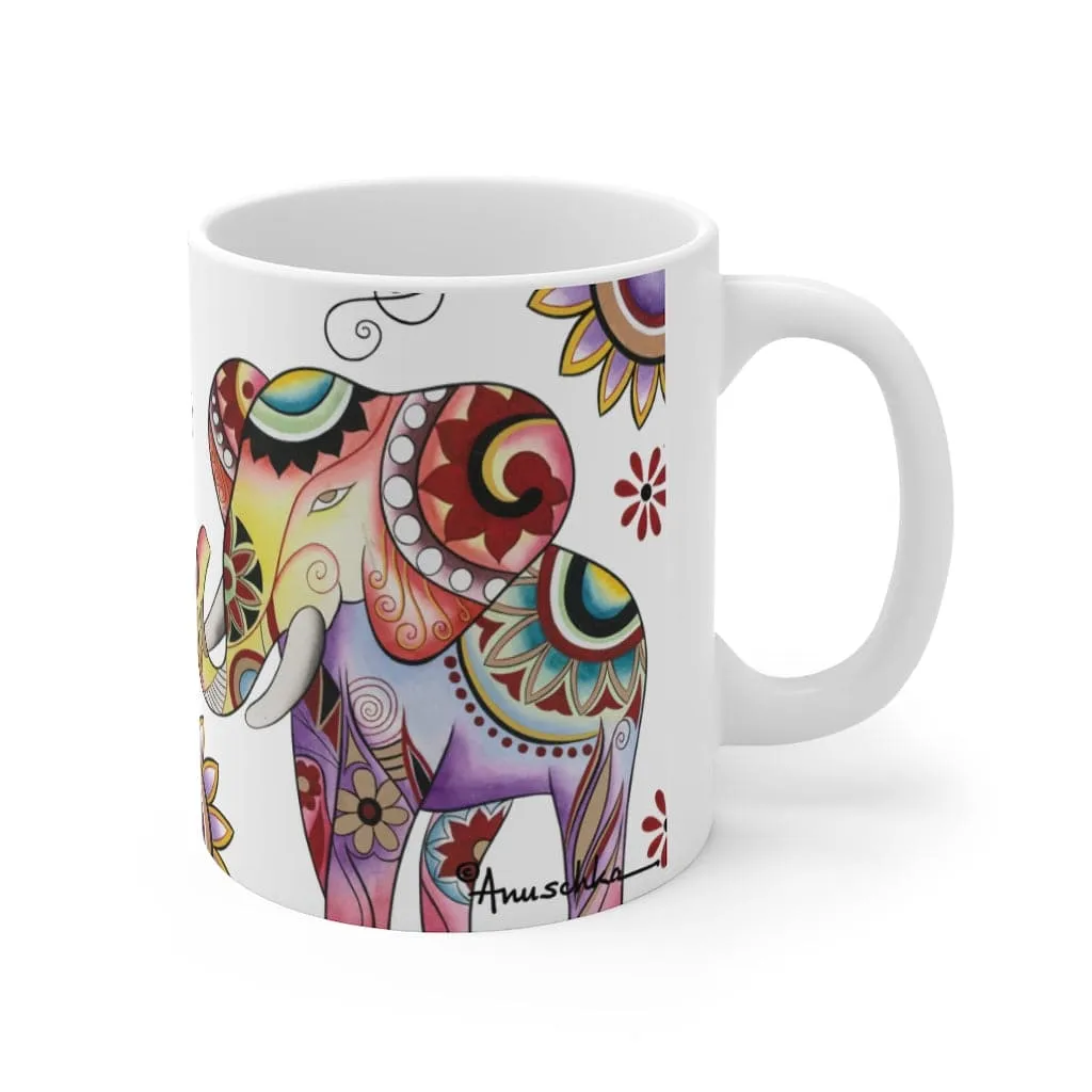Retro Elephant Ivory Coffee Mug (11 oz.)