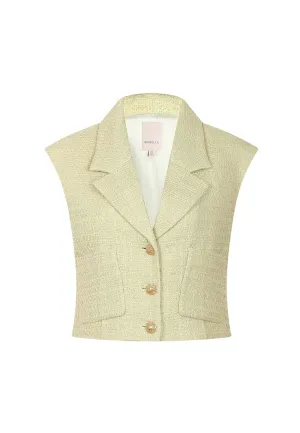Retro tweed short vest