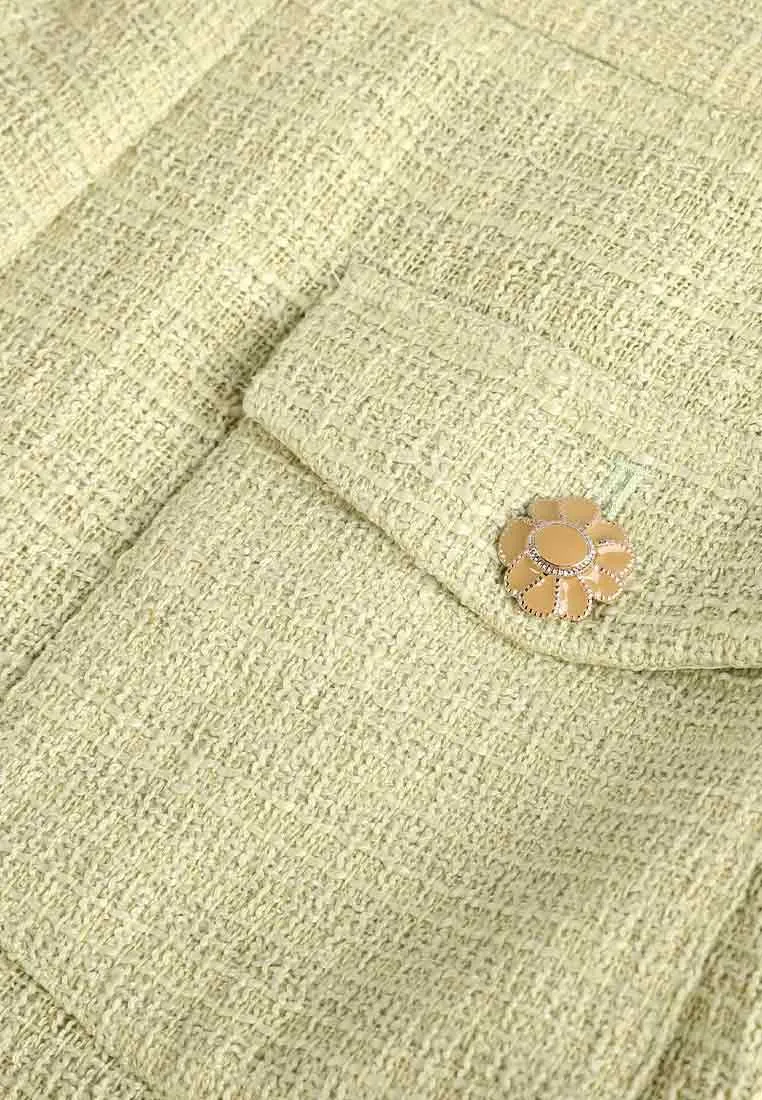 Retro wide-fit tweed trouser