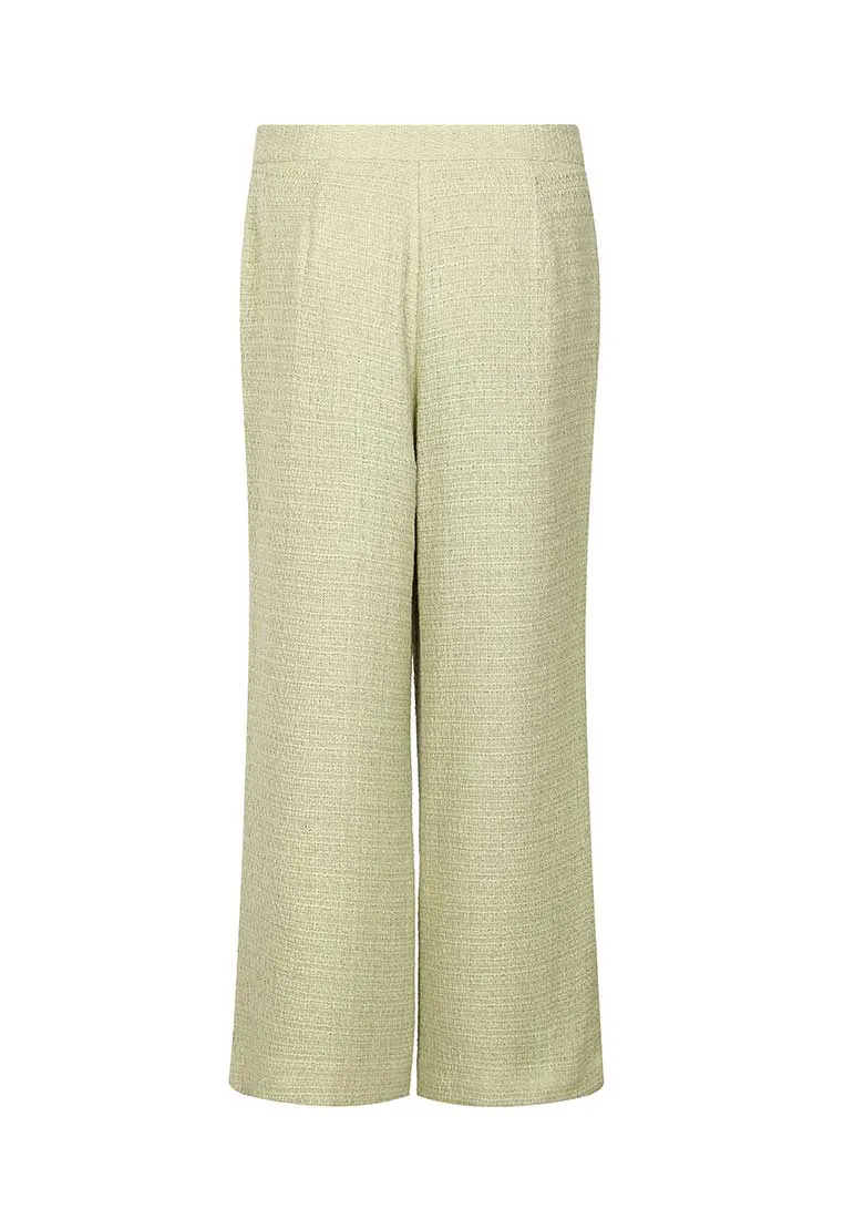 Retro wide-fit tweed trouser