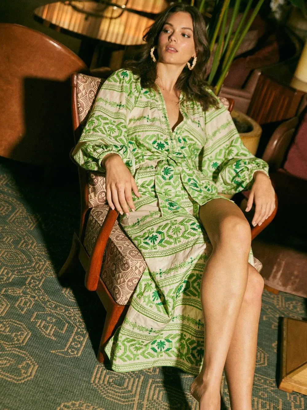 Rimarima Cotton Midi Dress