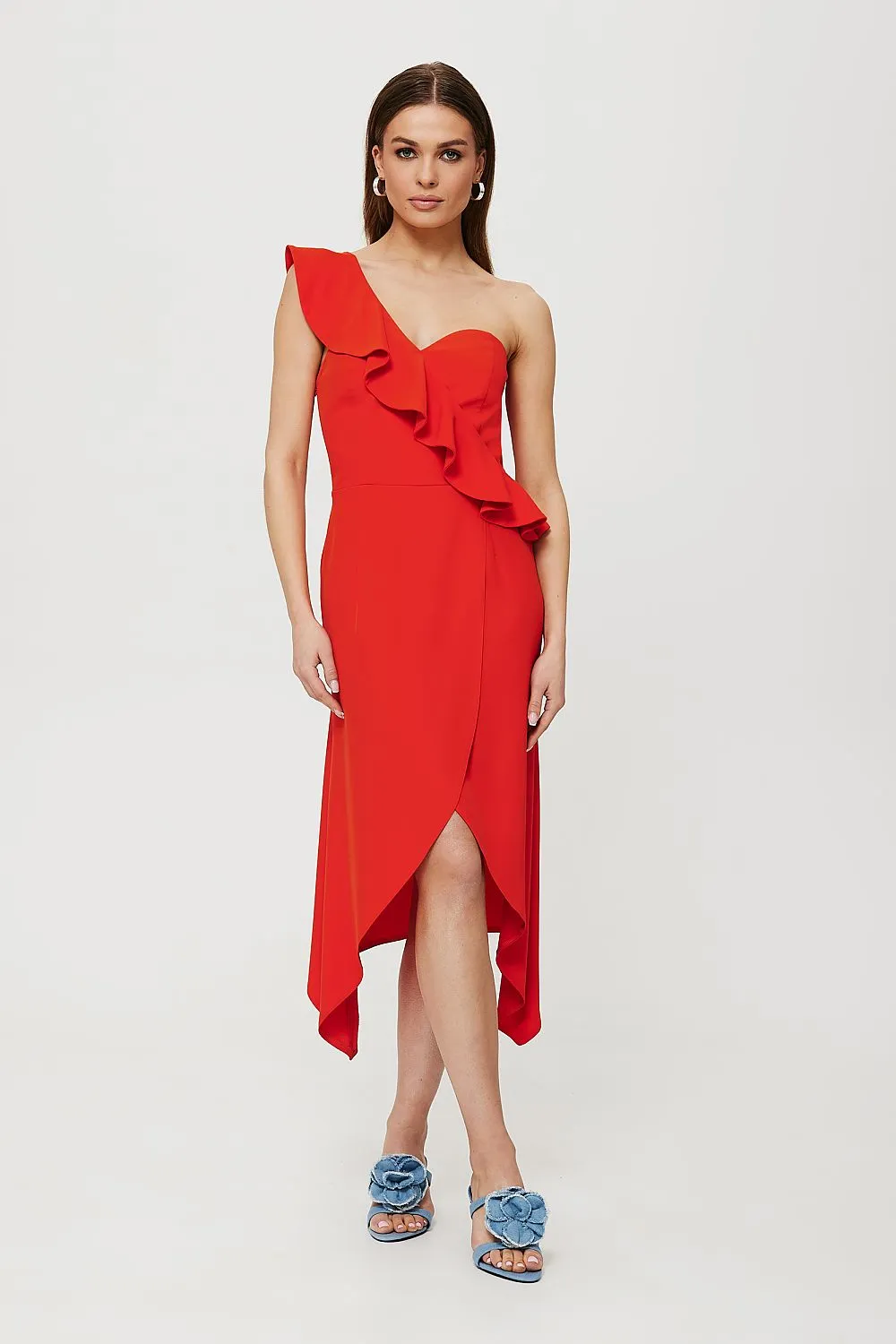 Ruffled Corset Dress Elegantly Tailored