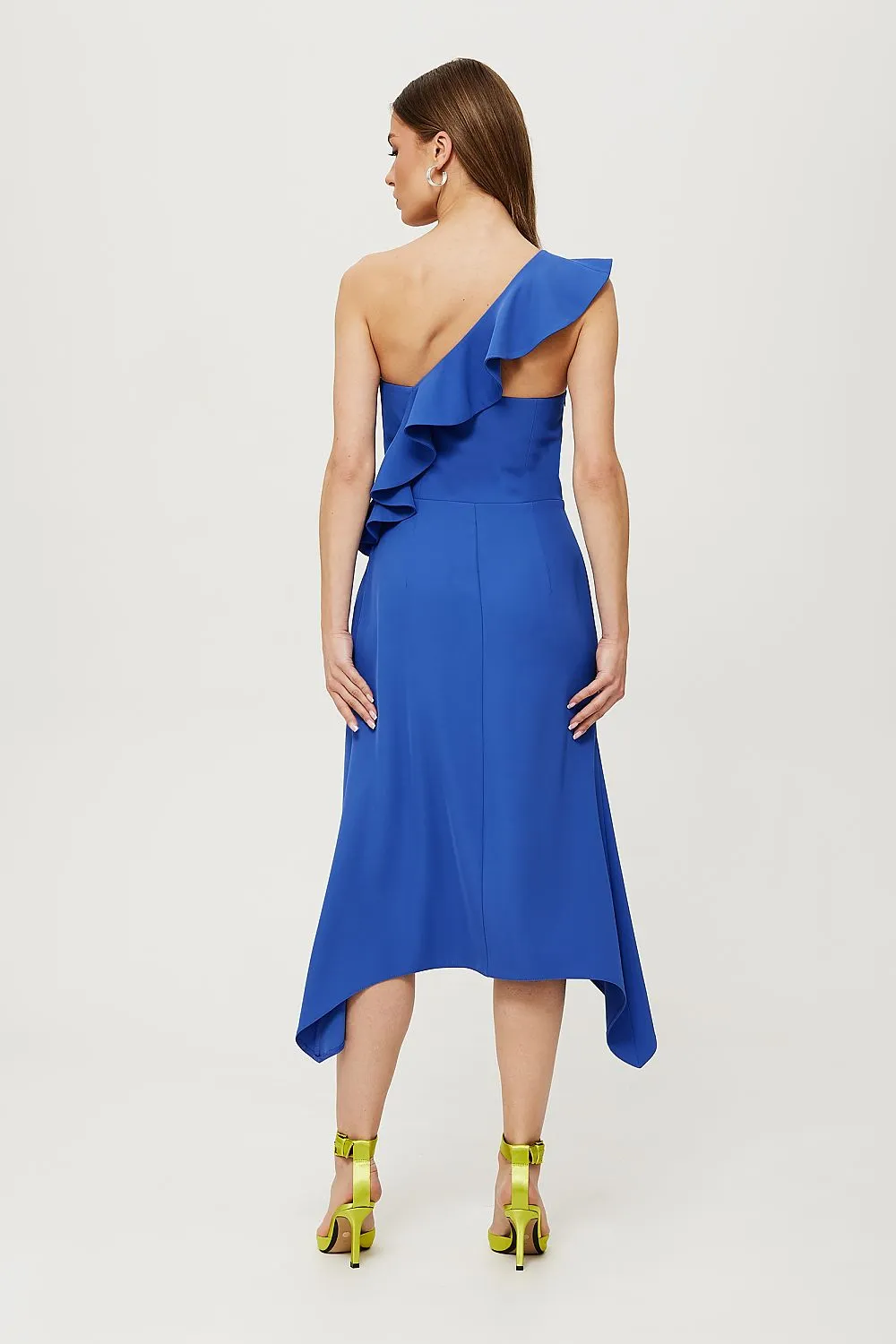 Ruffled Corset Dress Elegantly Tailored