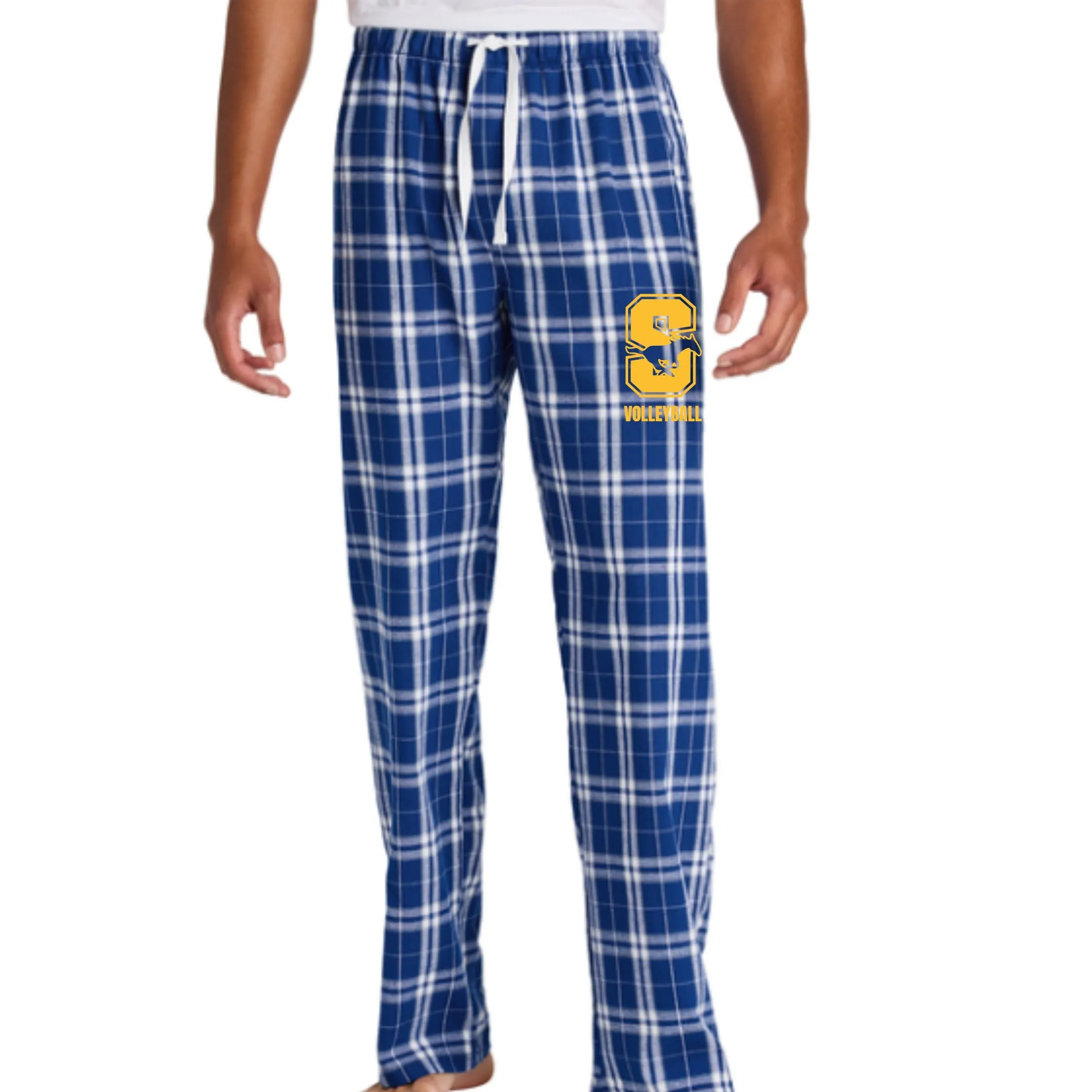 Sahuarita Mustangs Volleyball Flannel Plaid Lounge Pants Women's or Men's Sizing