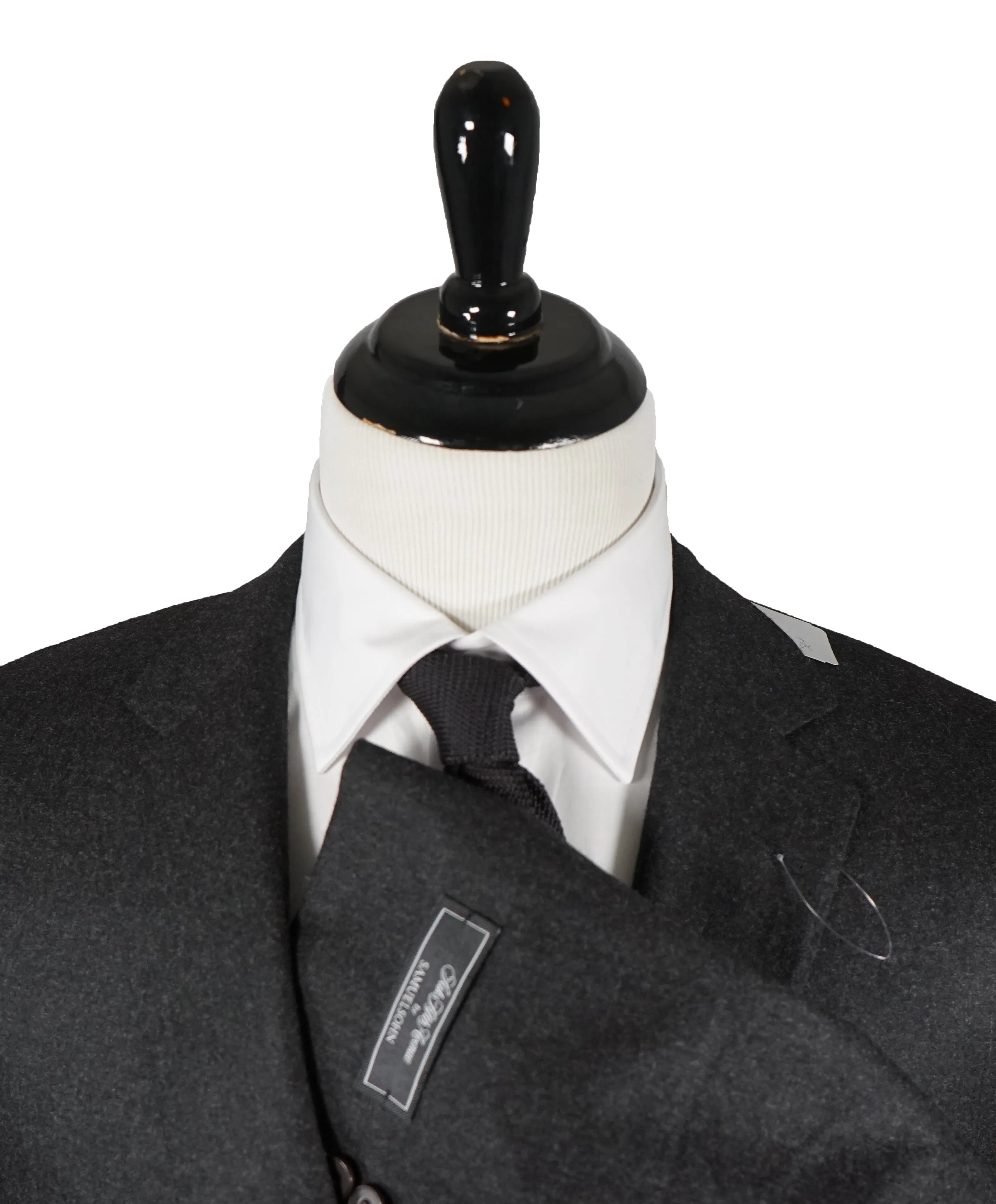 SAMUELSOHN / LORO PIANA FABRIC- Gray Flannel Wool Suit - 46R
