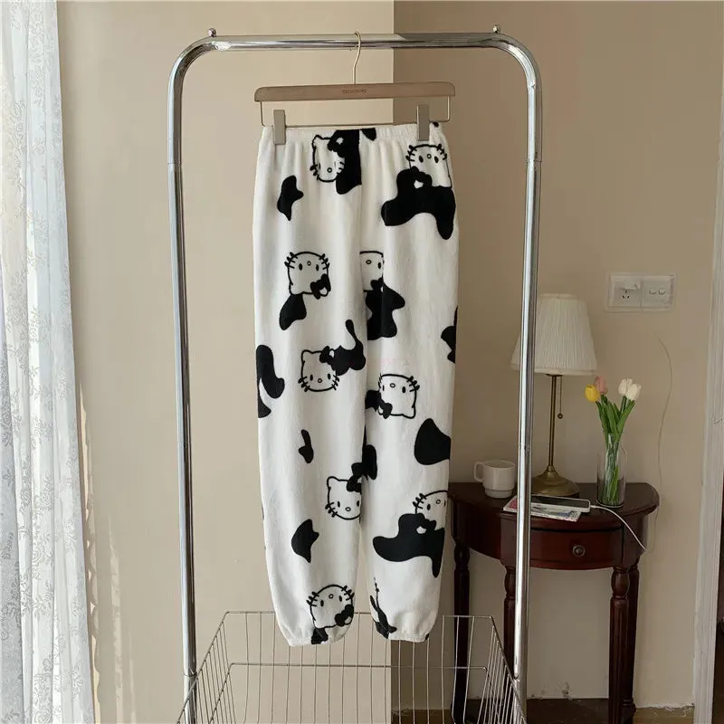 Sanrio Hello Kitty Pajamas | Kawaii Casual Home Pants