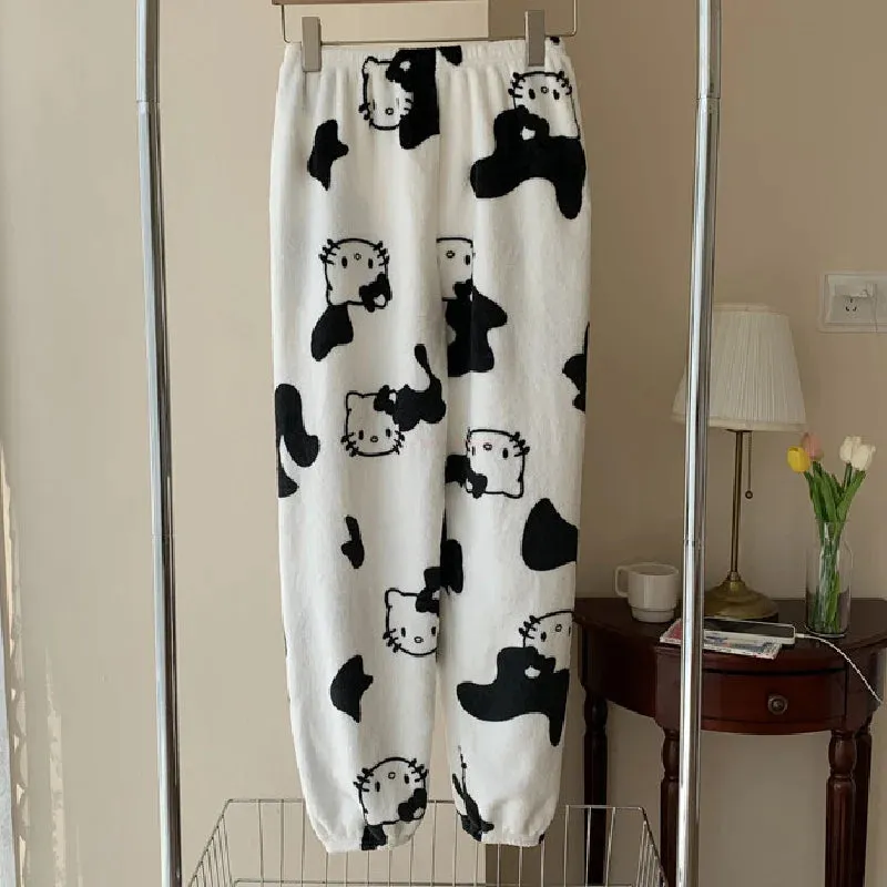 Sanrio Hello Kitty Pajamas | Kawaii Casual Home Pants