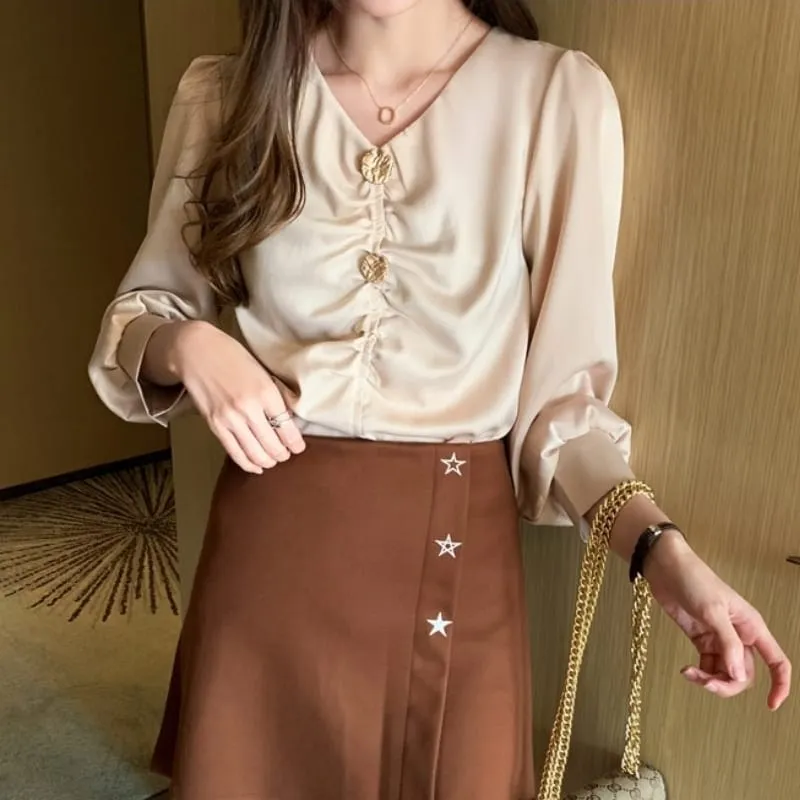 Satin Beige Blouse