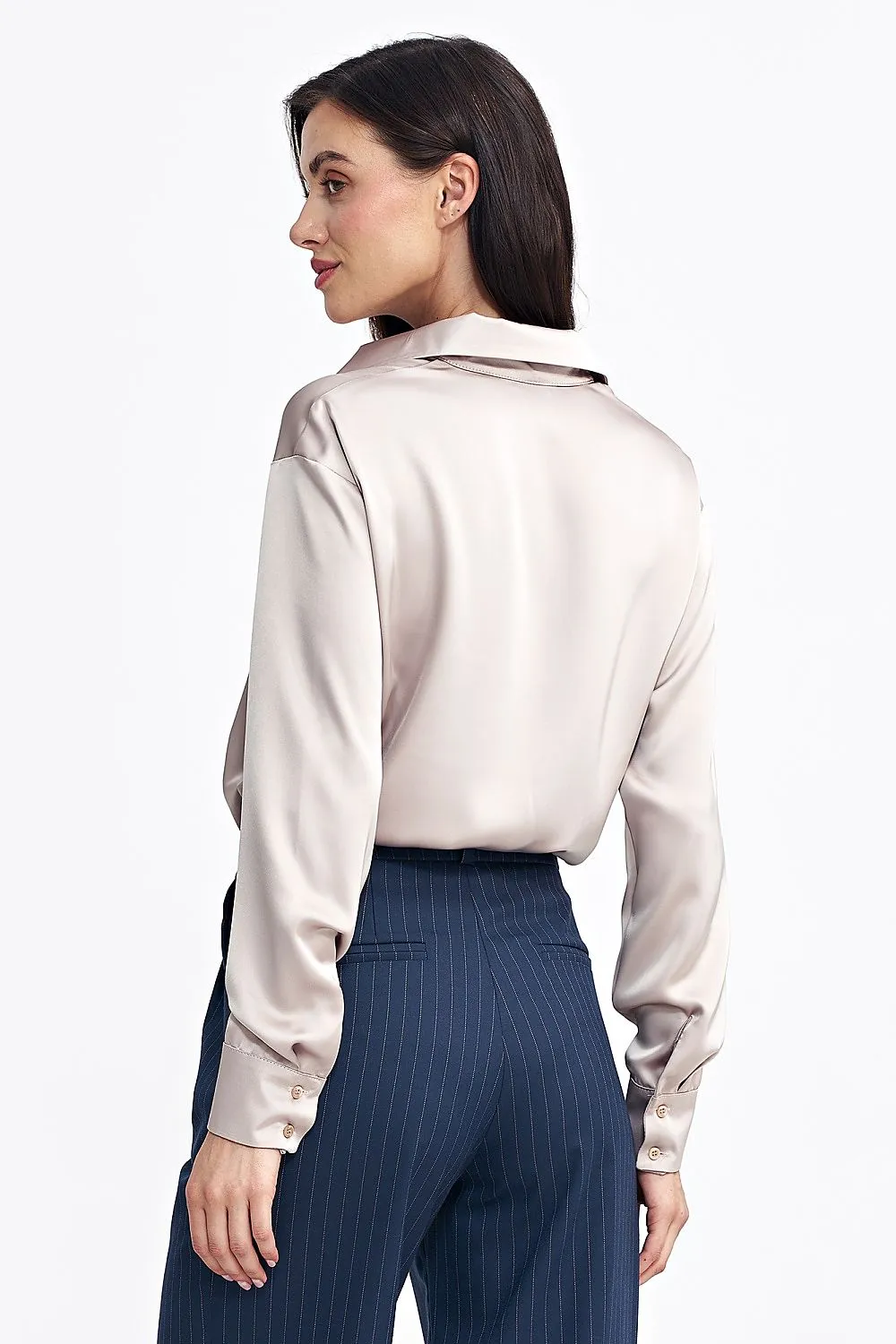 Satin Bodysuit with Classic Cut