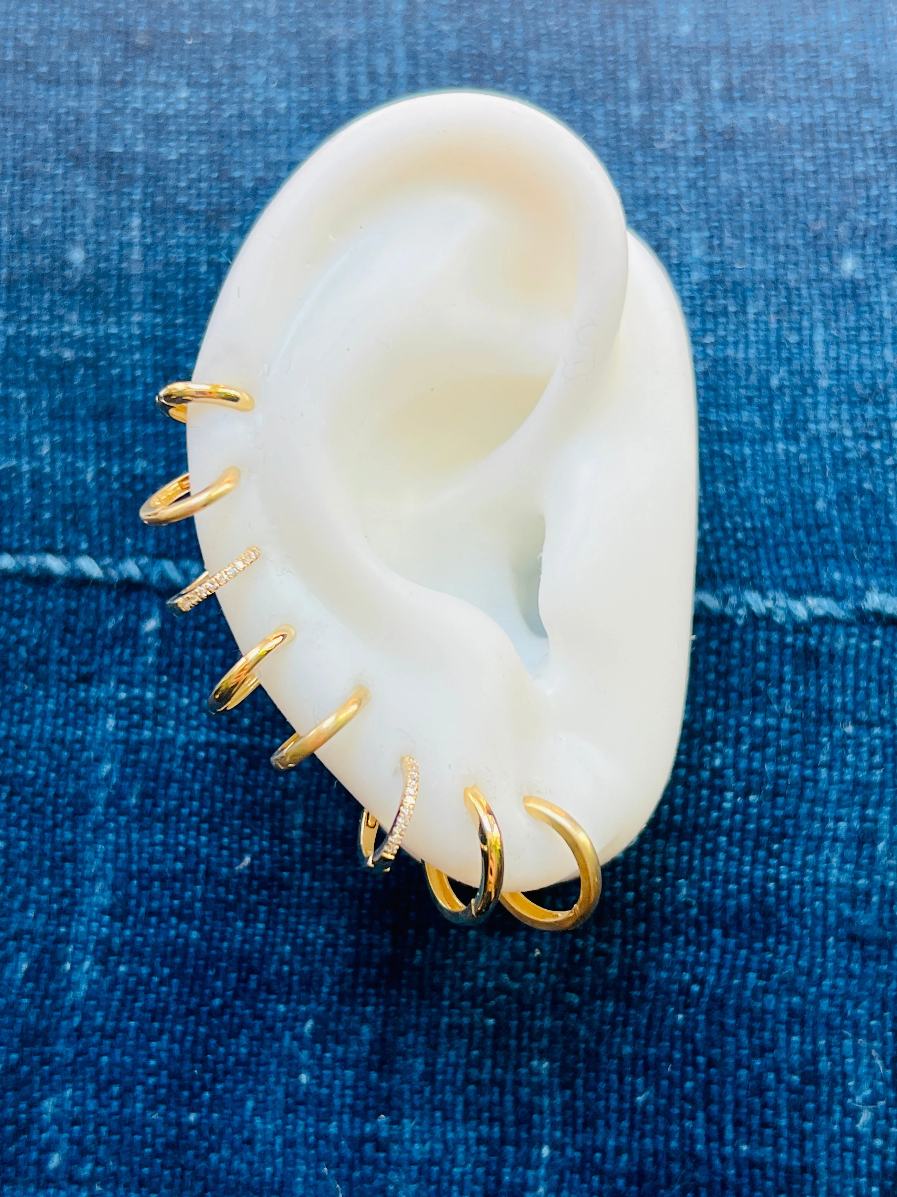 Satin Huggie Hoops - 12mm
