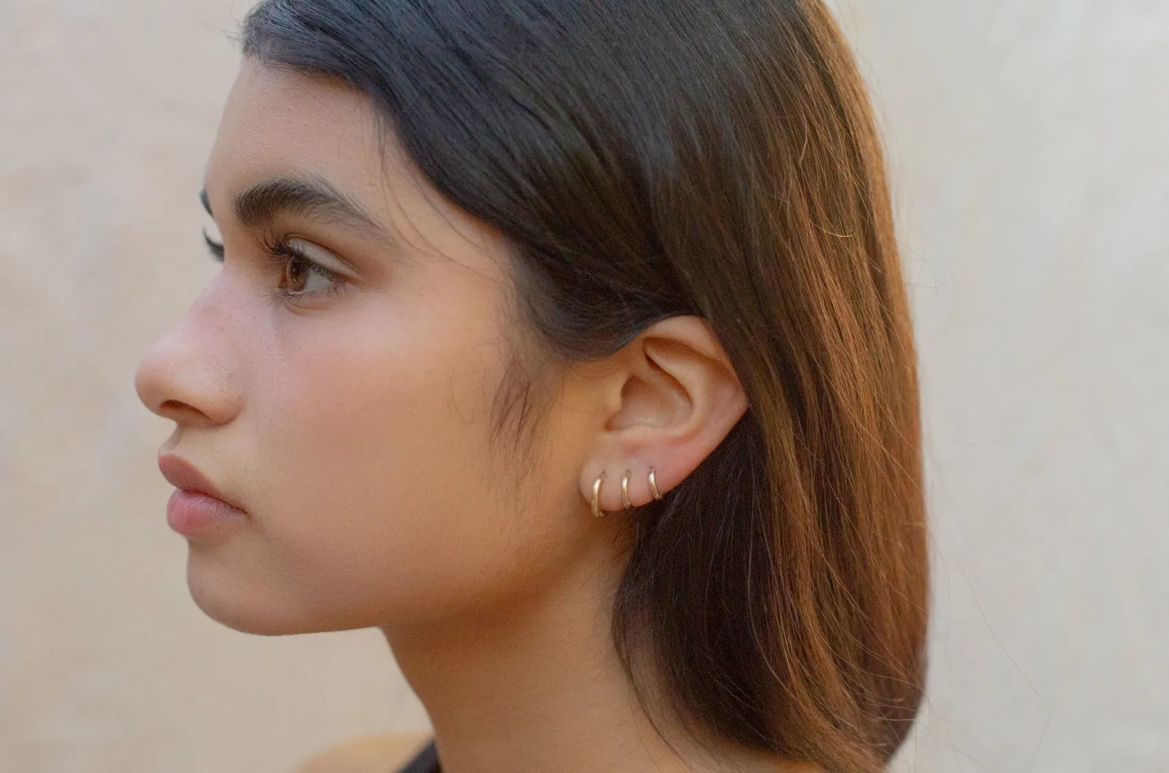 Satin Huggie Hoops - 12mm