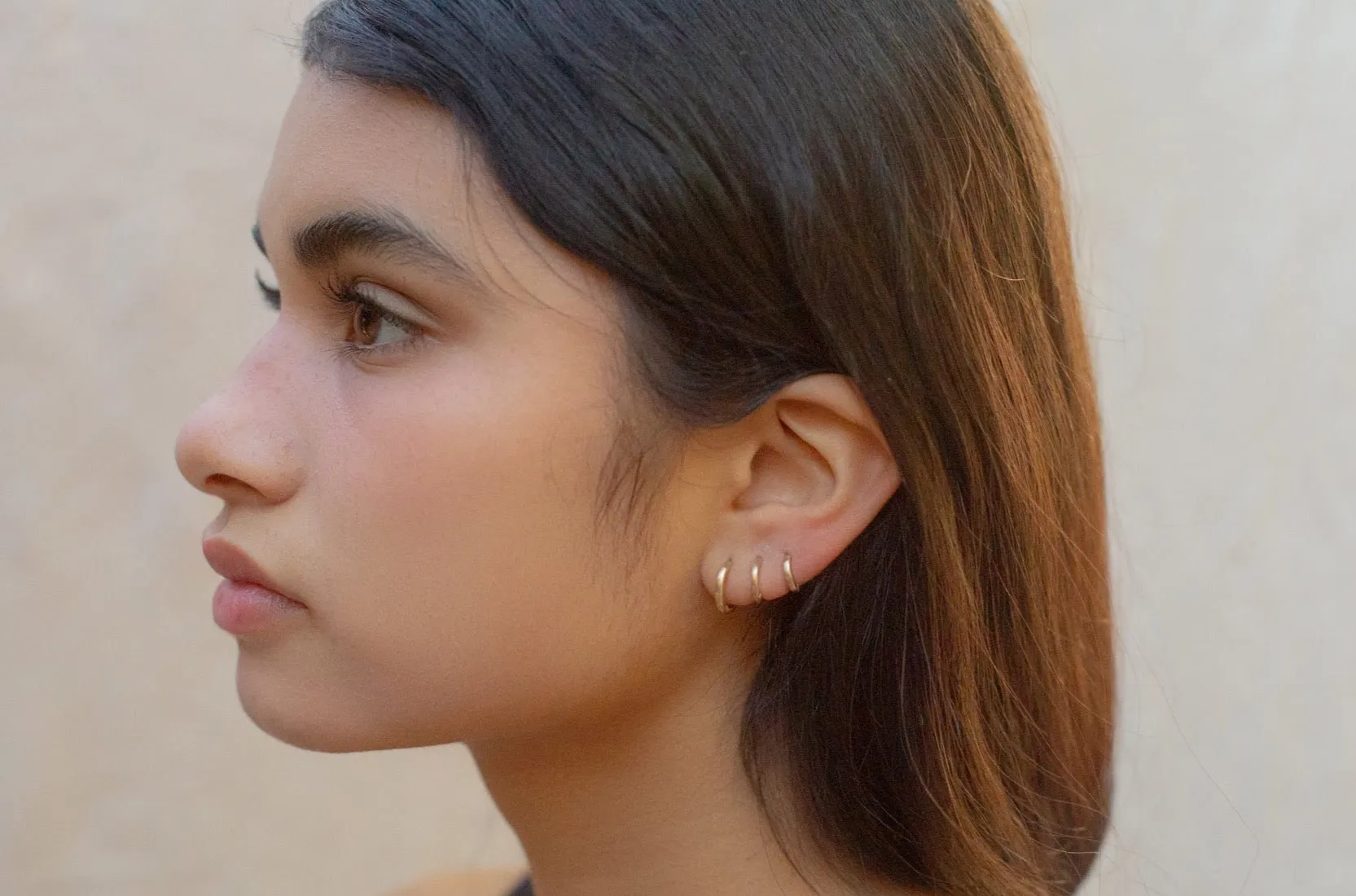 Satin Huggie Hoops - 8mm