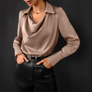 Satin Seidenbluse für Frauen