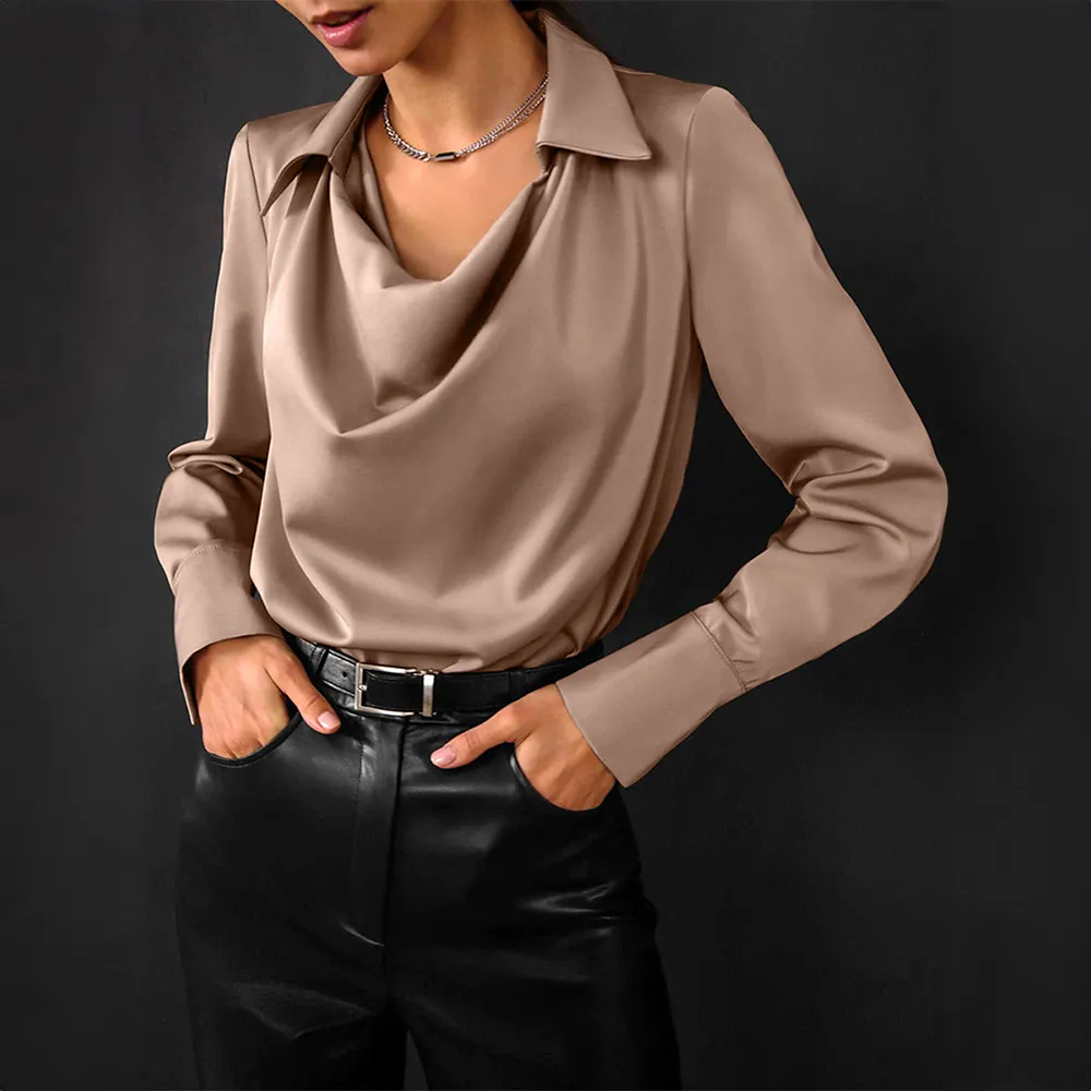 Satin Seidenbluse für Frauen