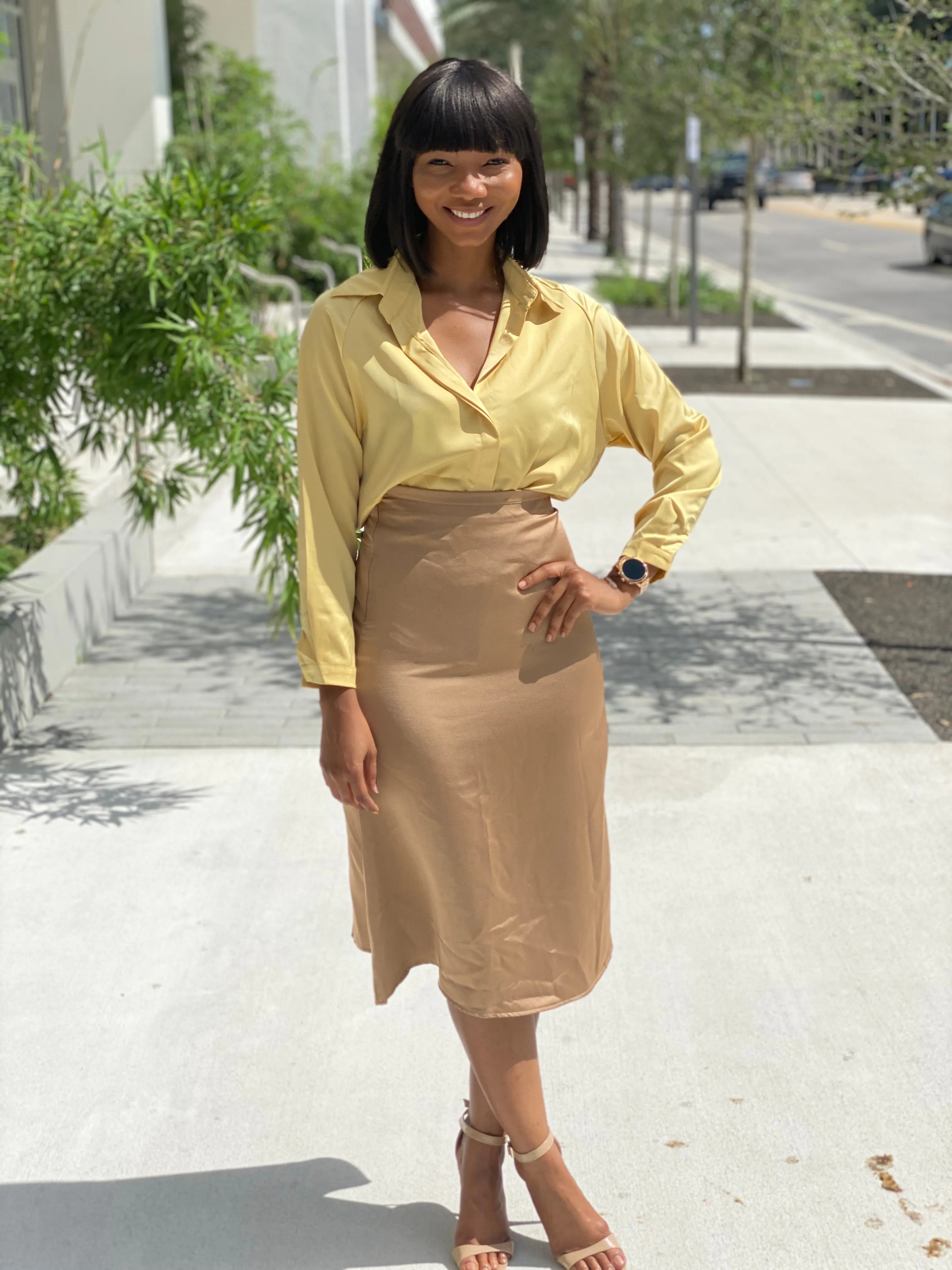 Satin skirt 3