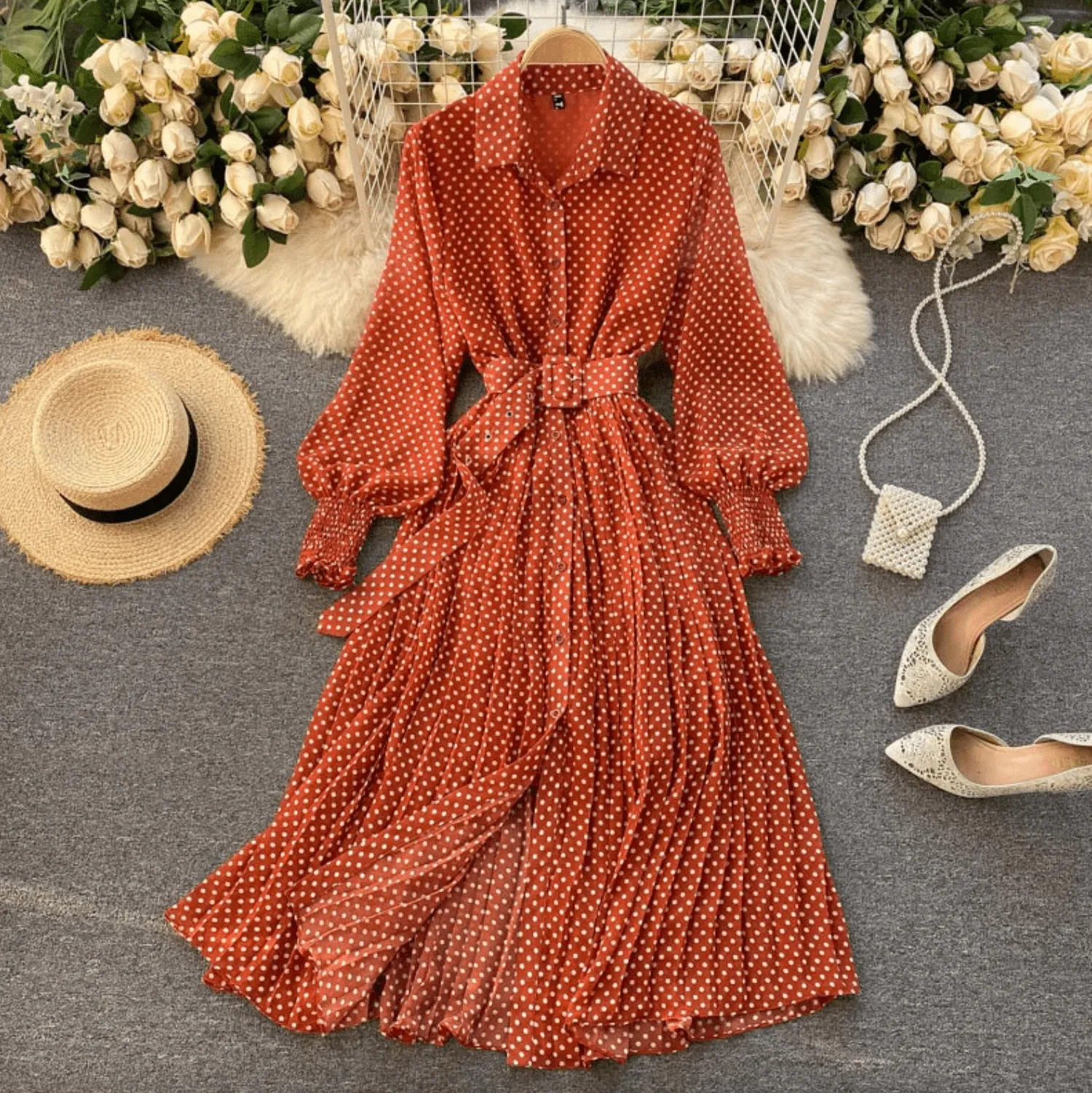 Serilda - Trendy Dotted Pattern Woman's Spring Dress