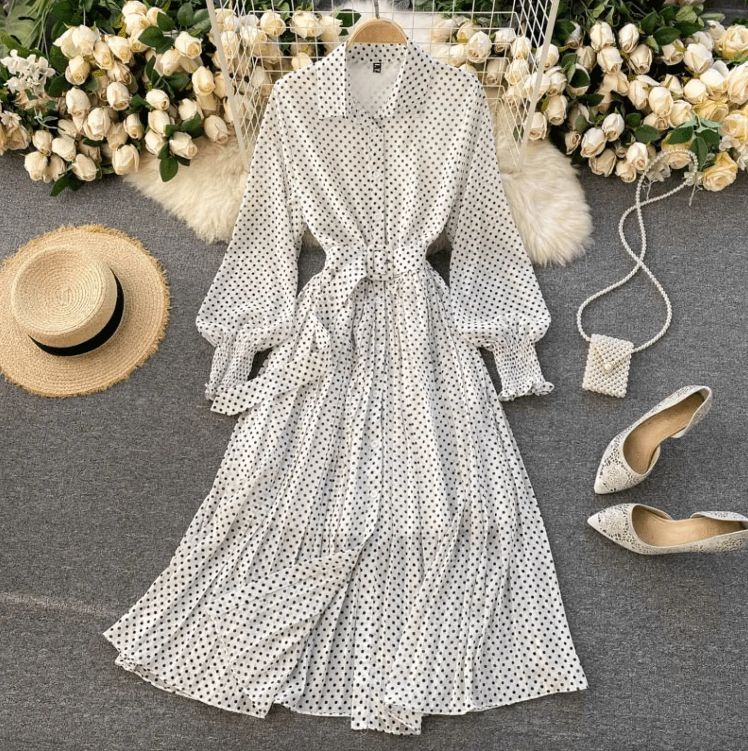 Serilda - Trendy Dotted Pattern Woman's Spring Dress