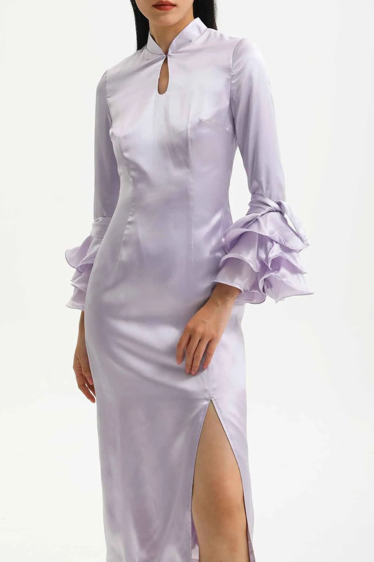 SILK CHEONGSAM DRESS