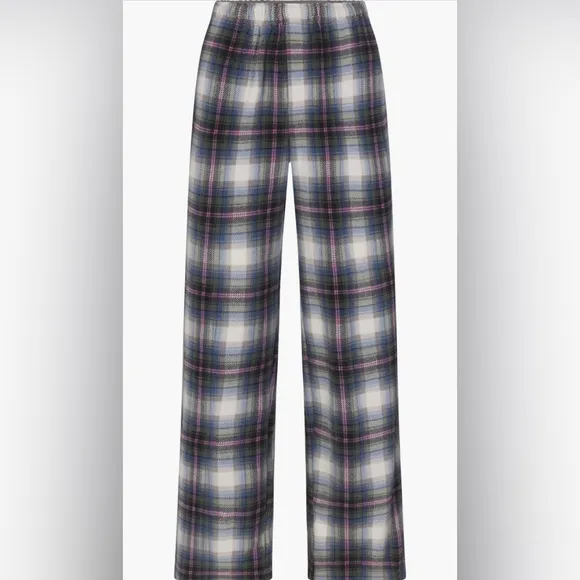 SKIMS  Unisex Fleece  Flannel Sleep pants in Multiplaid XL NWOT