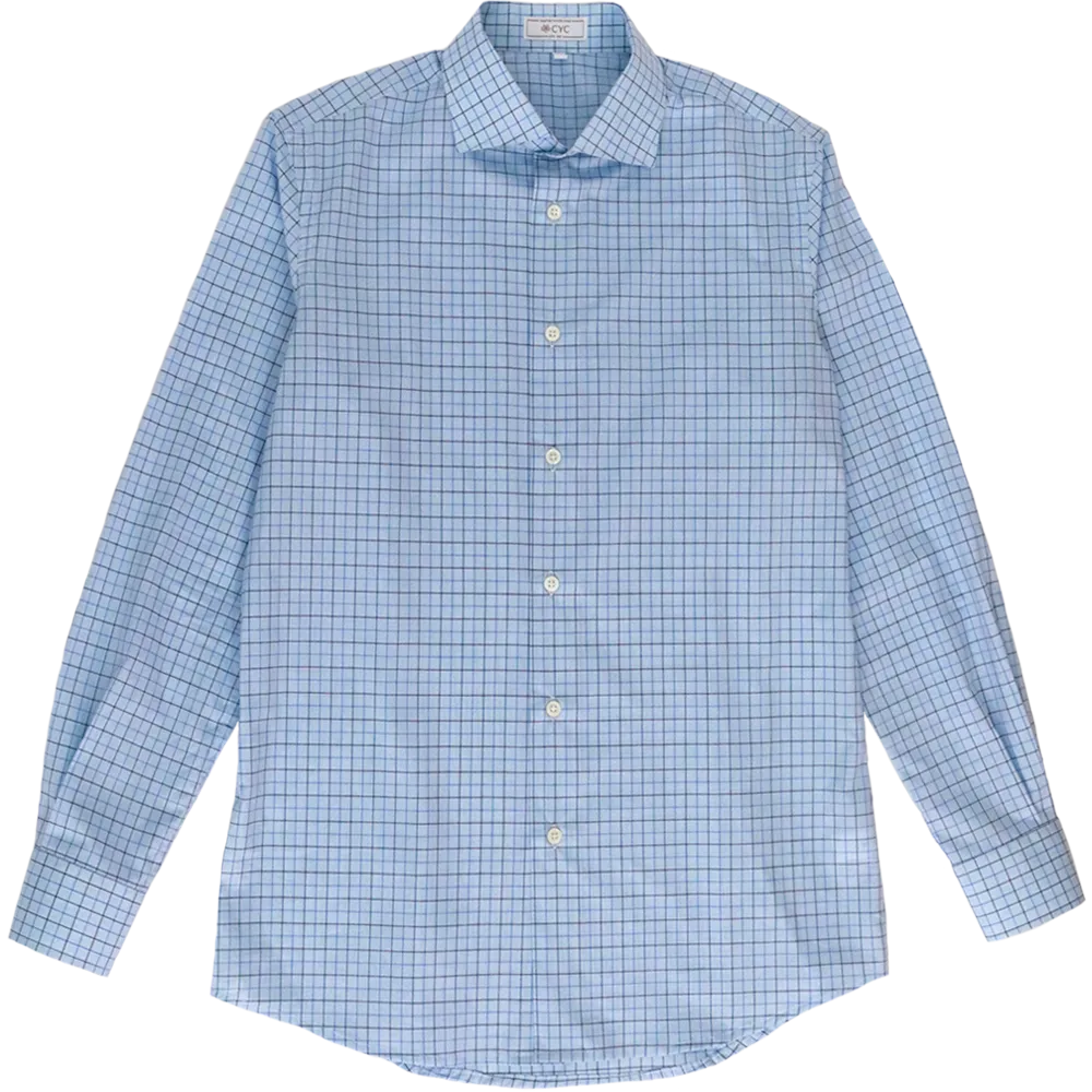 Sky Blue Tattersall Men's Shirt