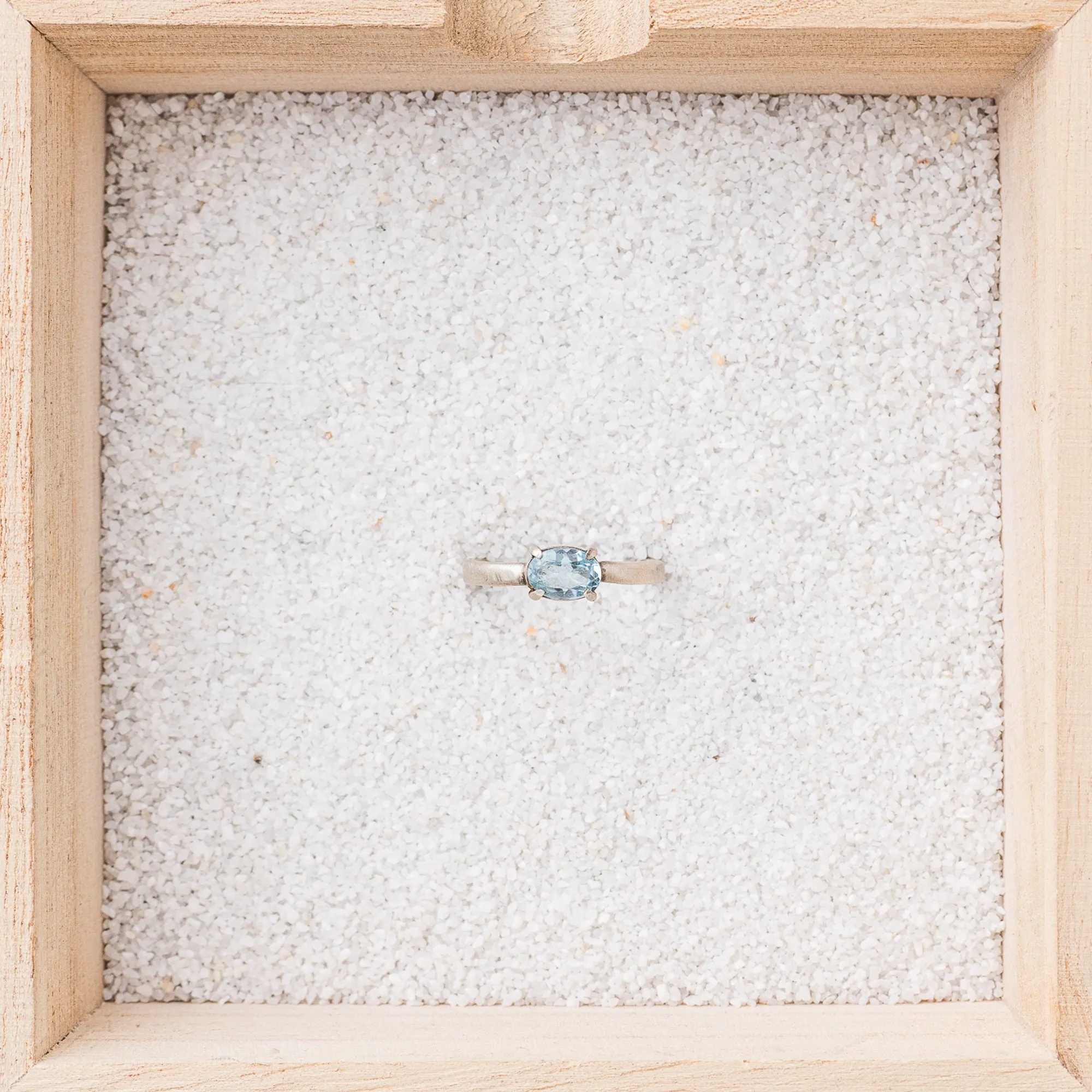 Sky Blue Topaz East-West Ring