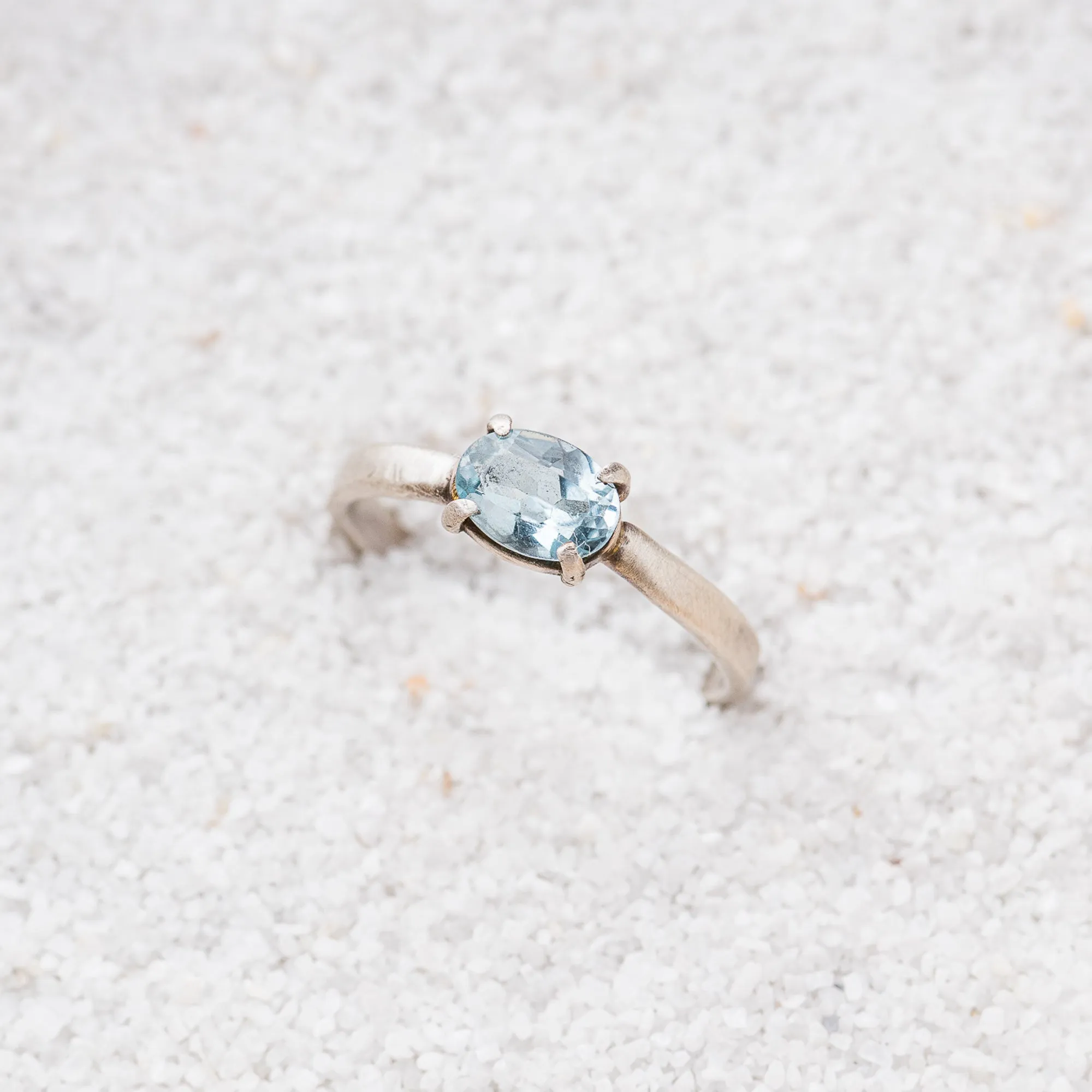 Sky Blue Topaz East-West Ring