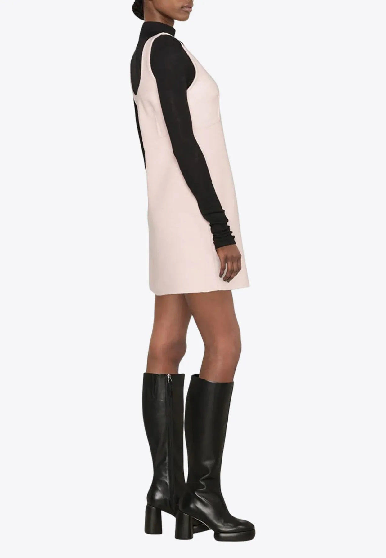 Sleeveless Wool Mini Dress
