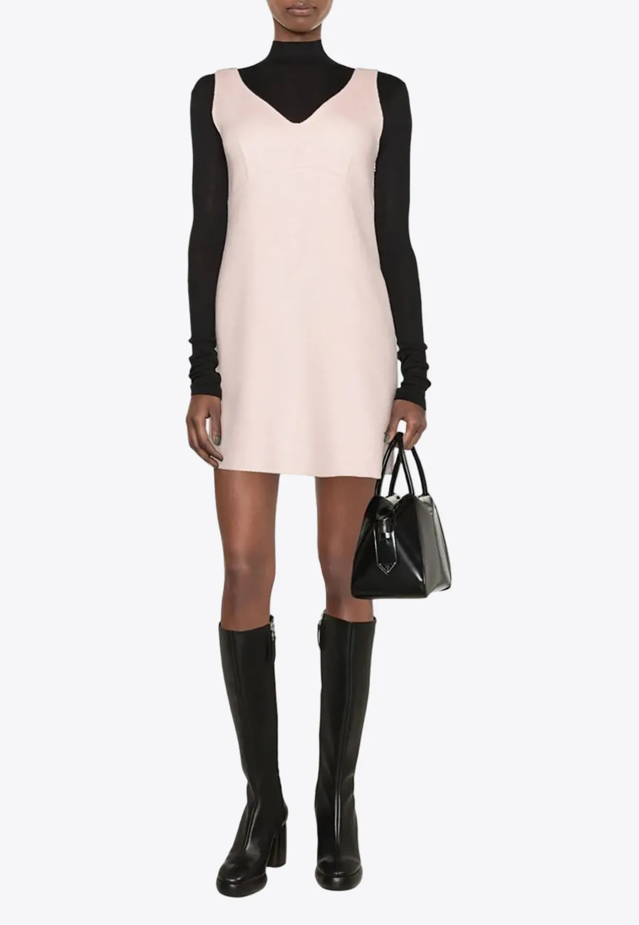 Sleeveless Wool Mini Dress