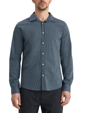 Slim Fit Essentials Striped Poplin - Navy Stripe