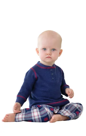 Snowfall Plaid Flannel Infant Pajamas