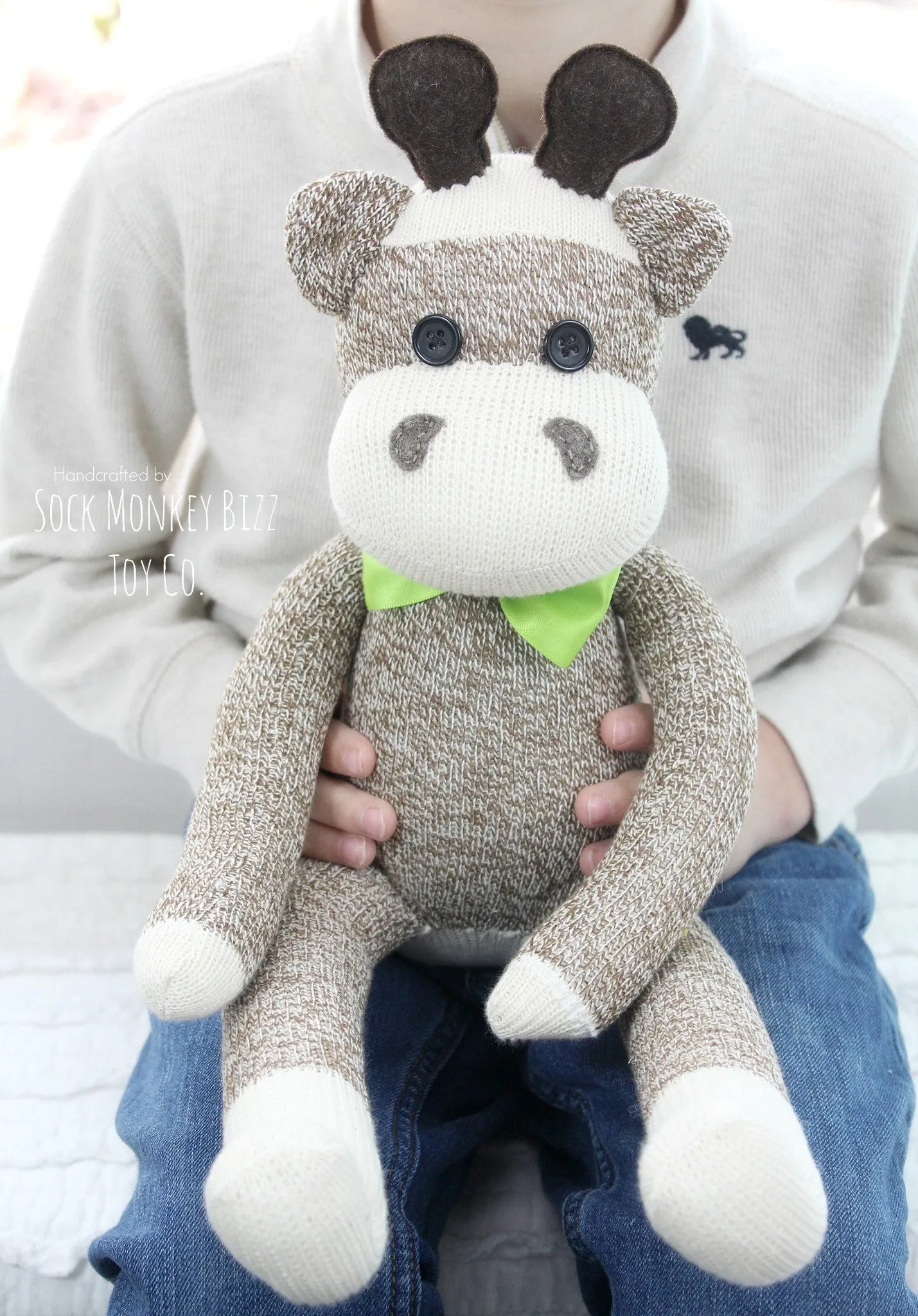 Sock Monkey Giraffe Doll