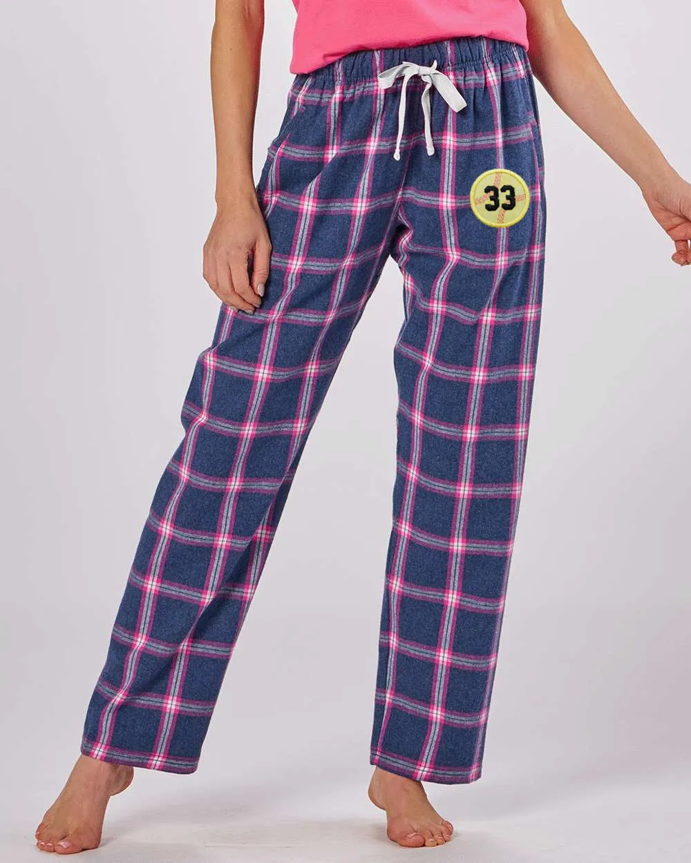 Softball Personalized Flannel Pants-26 Colors Available
