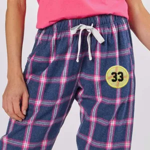 Softball Personalized Flannel Pants-26 Colors Available
